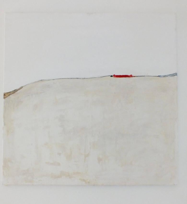 Landscape 37, Marilina Marchica, Minimalist Abstract Mixed media, Red, White  2
