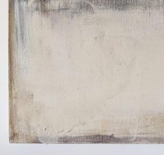 Landscape 56, Contemporary Abstract Art Mixed Media Minimalist Monochrome White