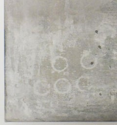 Landscape 57, Contemporary Minimalist Art Abstract Mixed Media Canvas Gray Grey