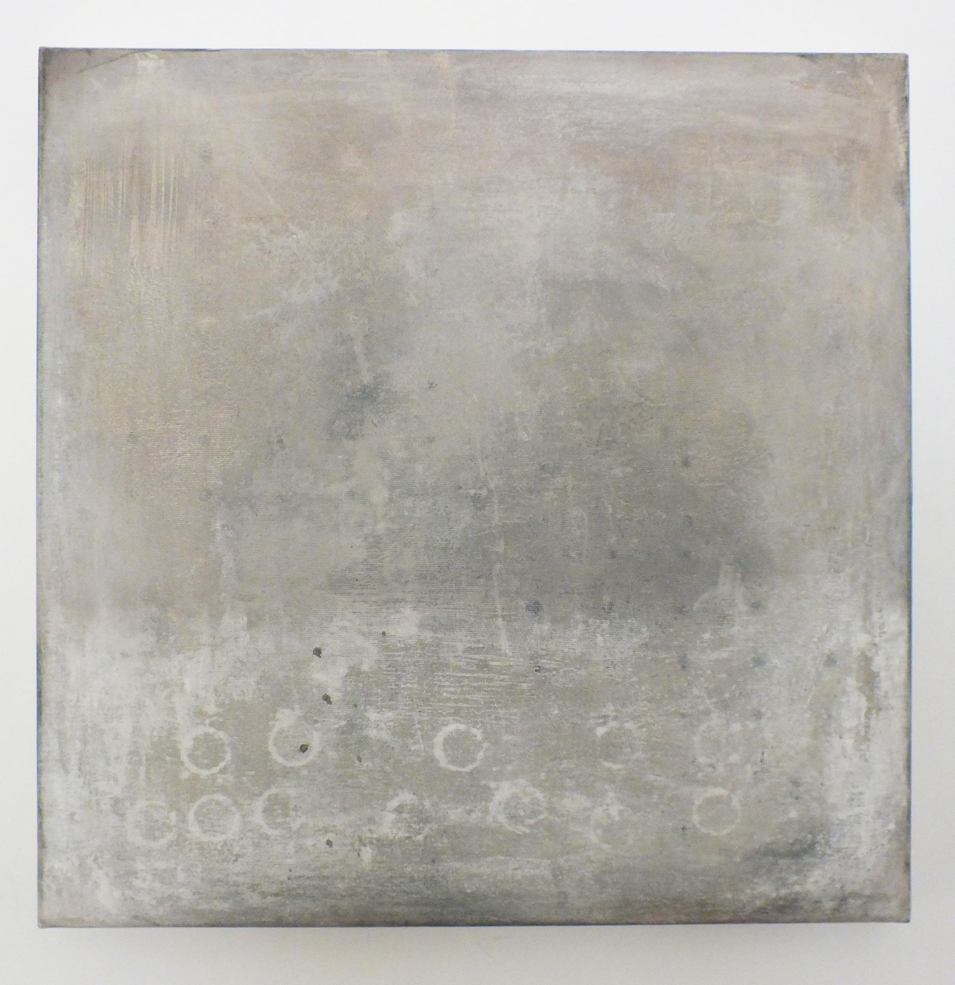 Landscape 57, Contemporary Minimalist Art Abstract Mixed Media Canvas Gray Grey - Mixed Media Art by Marilina Marchica
