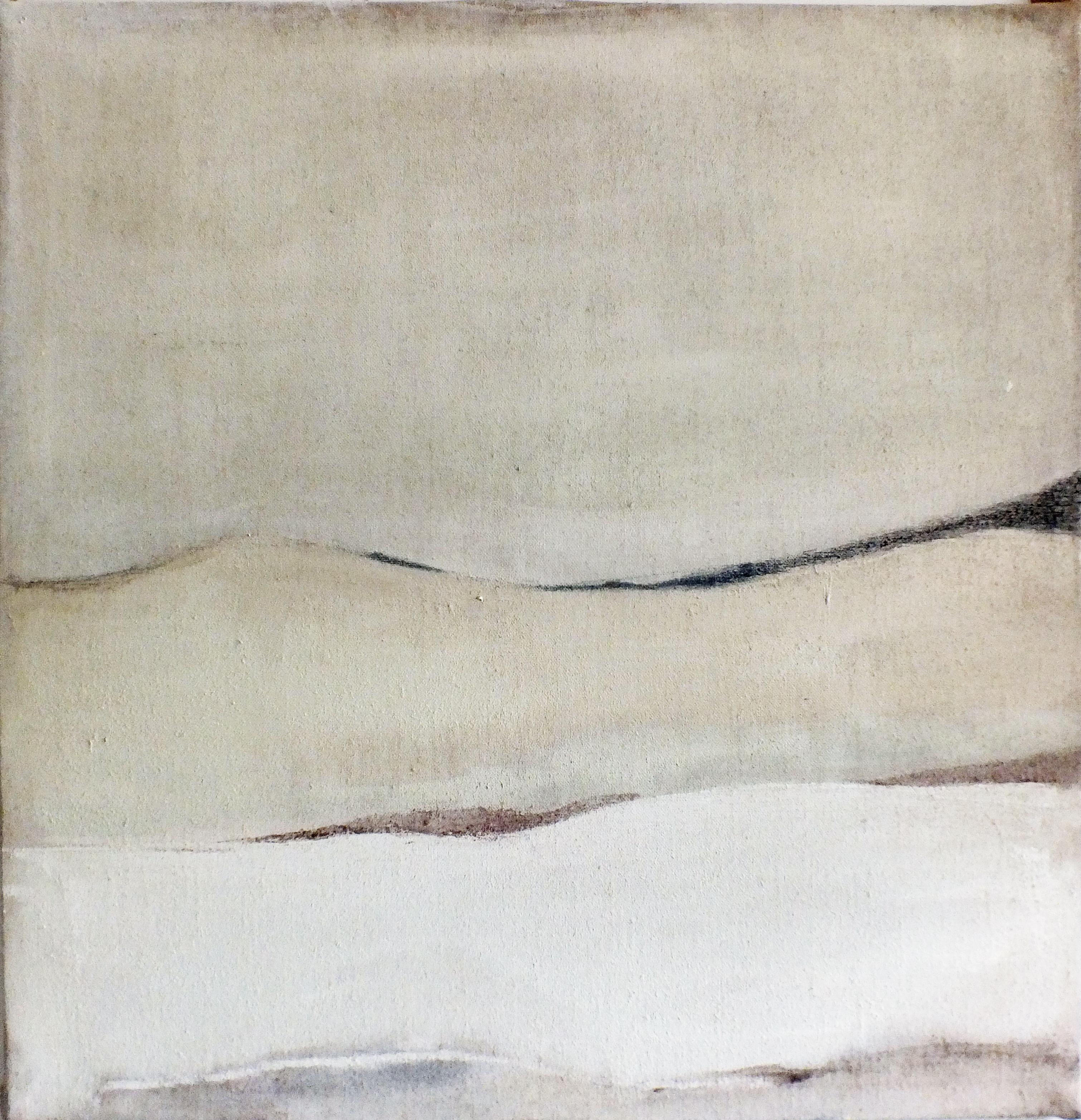 'Landscape 64' by Marilina Marchica  - a beautiful contemporary abstract mixed media of Italian nature. Minimalist cityscapes, nature, and charm of decaying buildings remain a major focus of the artist's creative process. Smooth earthy tones and