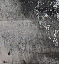 Landscape 86, Contemporary Minimalist Abstract Painting Paper Monochrome Black