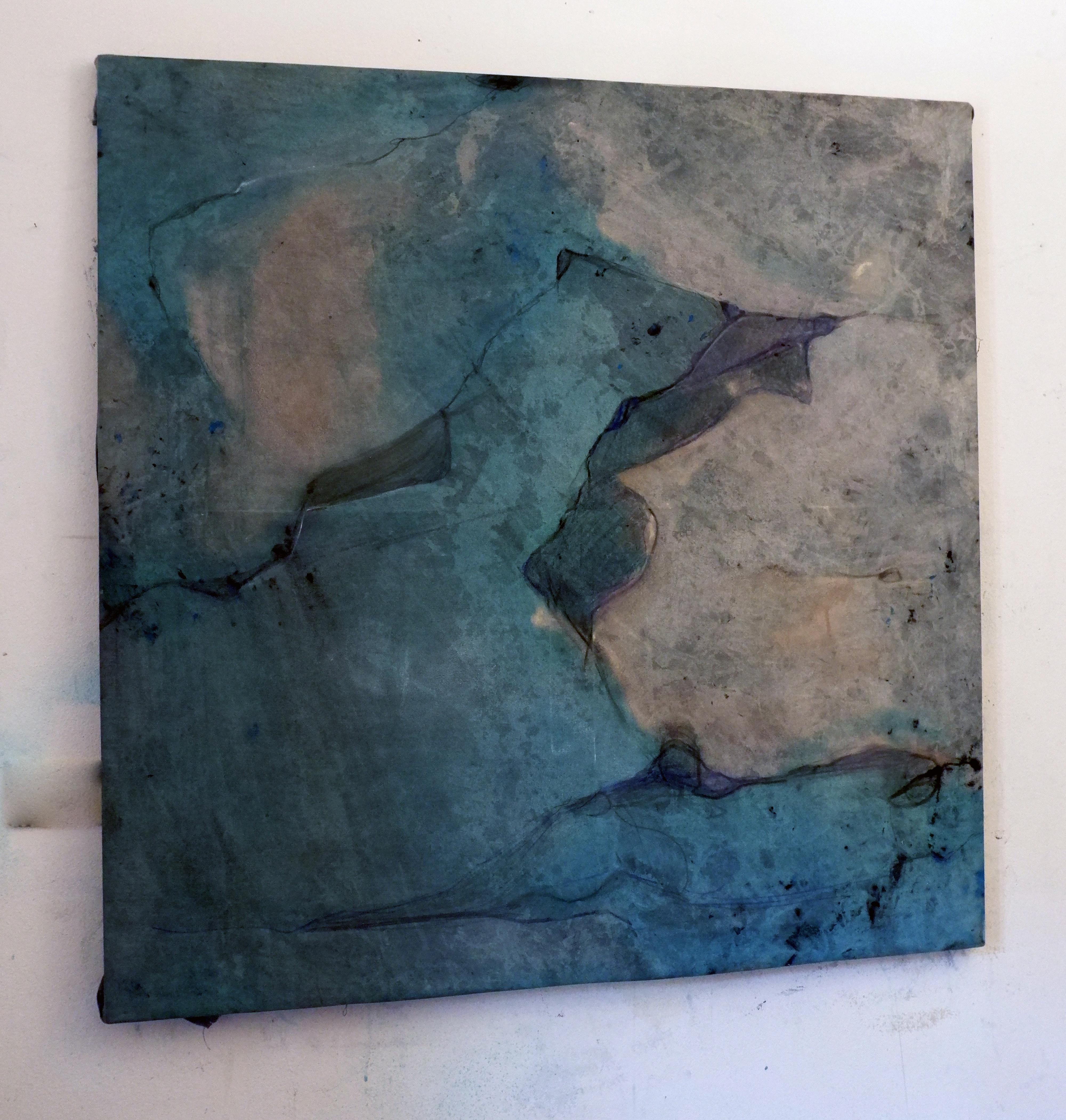 'Landscape 98' is an original minimalist abstract art on canvas by emerging Sicilian artist - Marilina Marchica. It is a natural looking mixed media painting on canvas. The subject is focused on Italian nature, mountain terrain, sea views, decaying