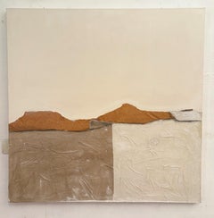 "Paisaje" Pintura Geométrica Abstracta de Técnica Mixta Made in Italy