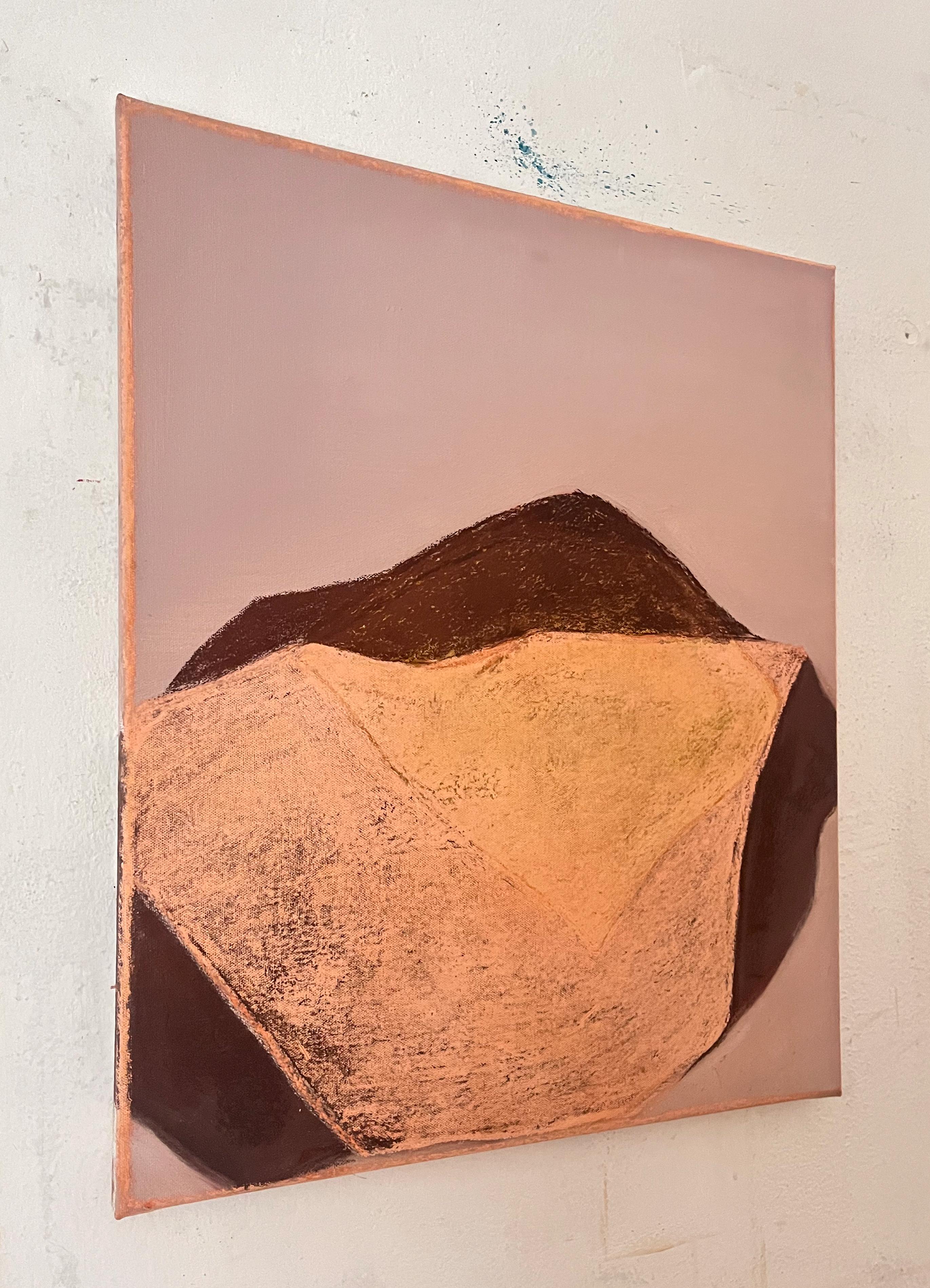 Peinture géométrique abstraite sur toile « Paysage », fabriquée en Italie - Painting de Marilina Marchica