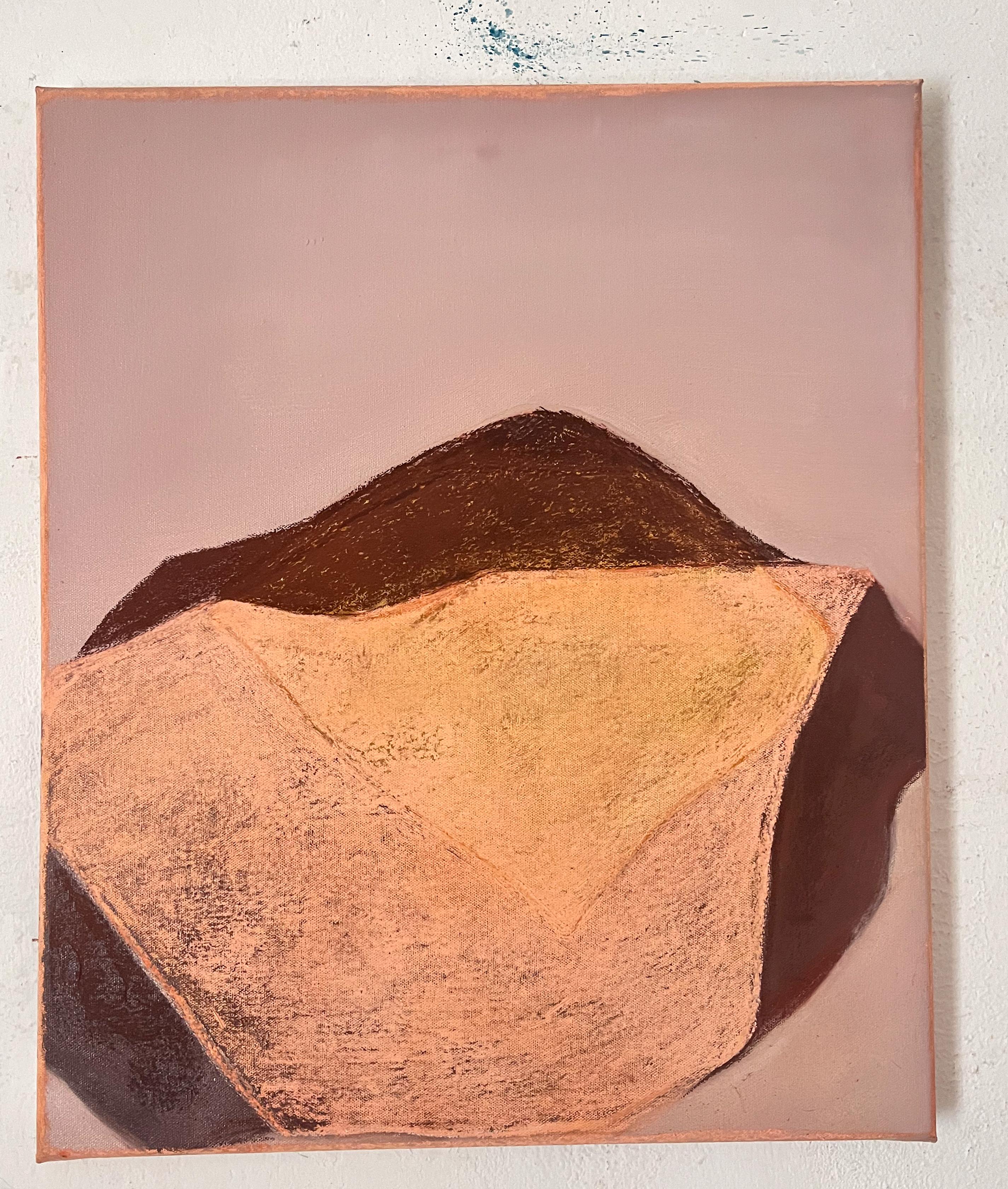 Peinture géométrique abstraite sur toile « Paysage », fabriquée en Italie - Contemporain Painting par Marilina Marchica