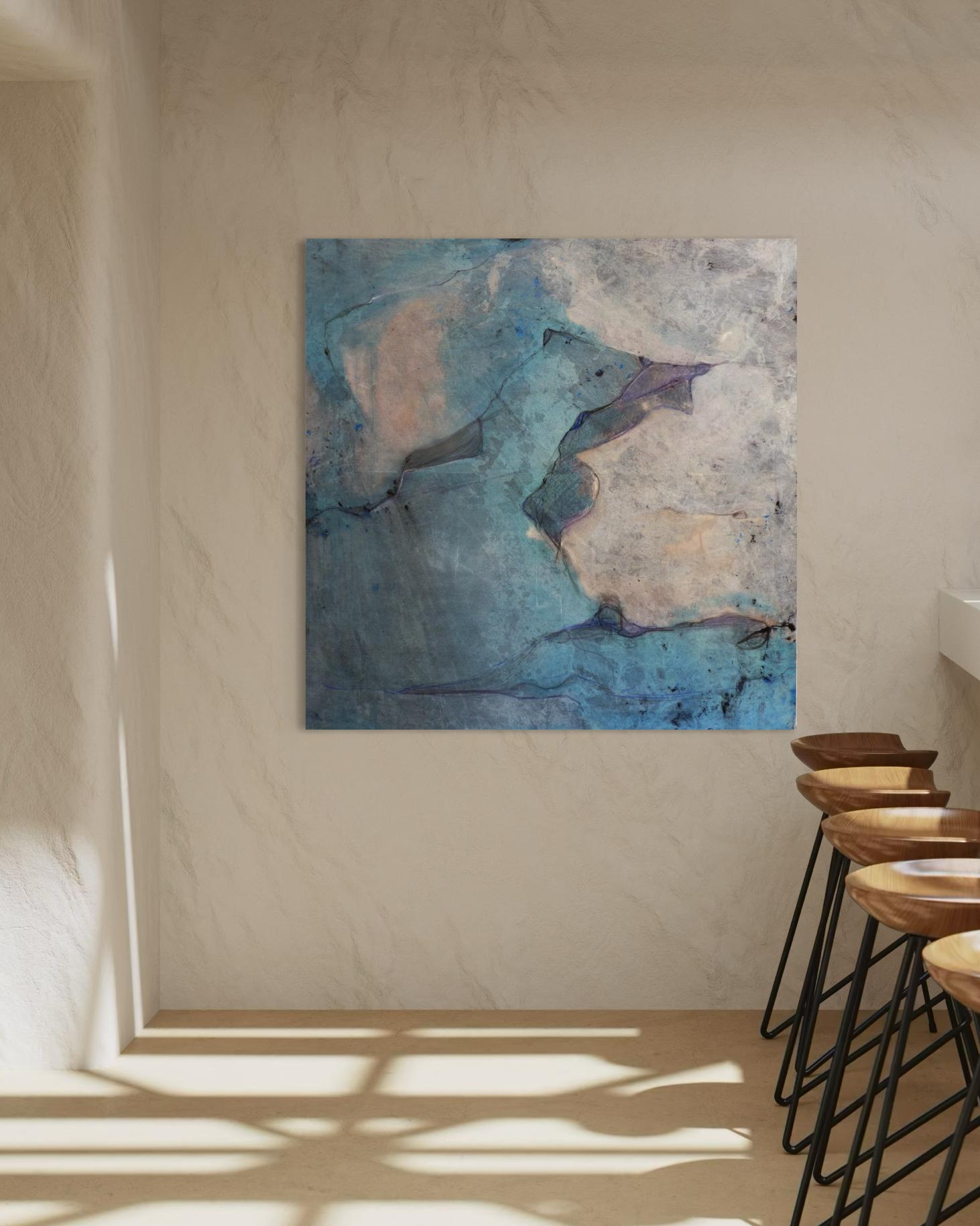 Abstraktes Gemälde „Landschaft“, großformatig, Meereslandschaft von Marilina Marchica, Italien im Angebot 12