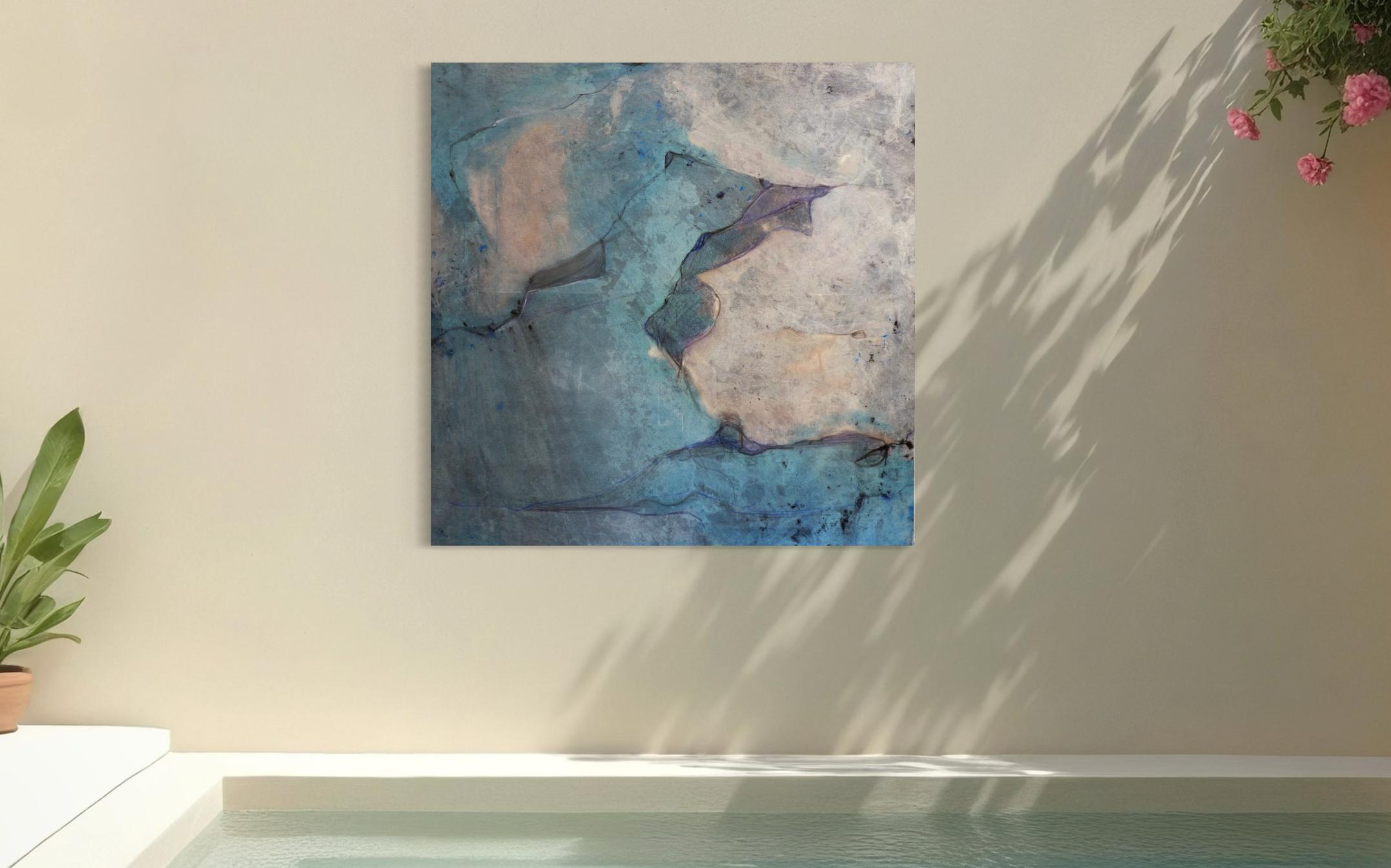 Abstraktes Gemälde „Landschaft“, großformatig, Meereslandschaft von Marilina Marchica, Italien im Angebot 13
