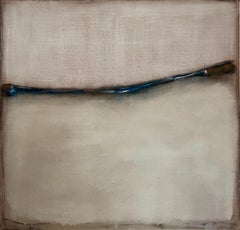 Paysage abstrait sur toile juta - Art contemporain fabriqué en Italie