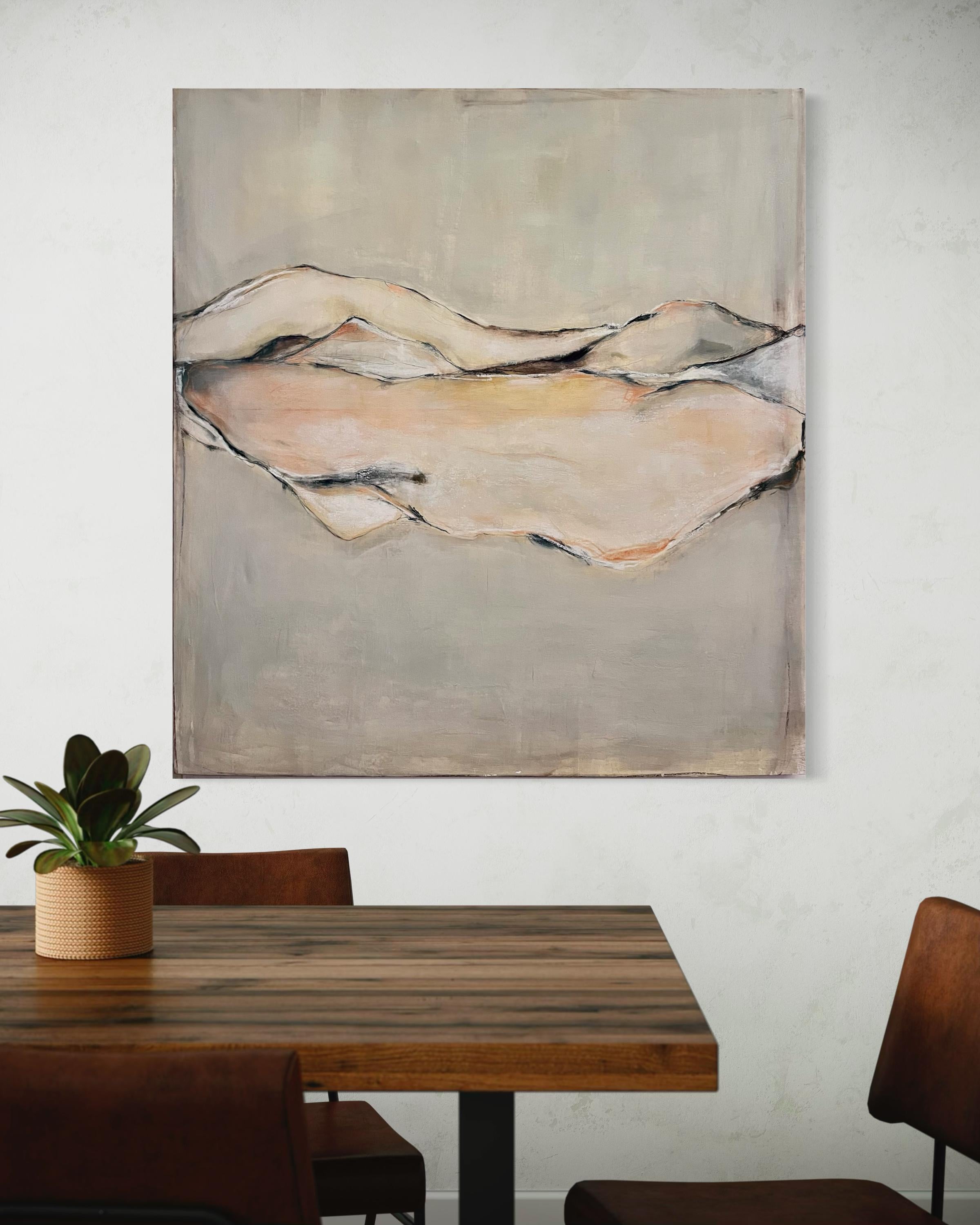 Paisaje- AbstractoPintura - Tamaño grande -Arte original Made in Italy en venta 5