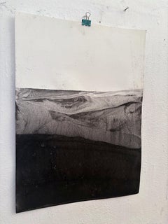 "Landscape B/W" Minimalist Art on Paper - Drawing  Made in Italy