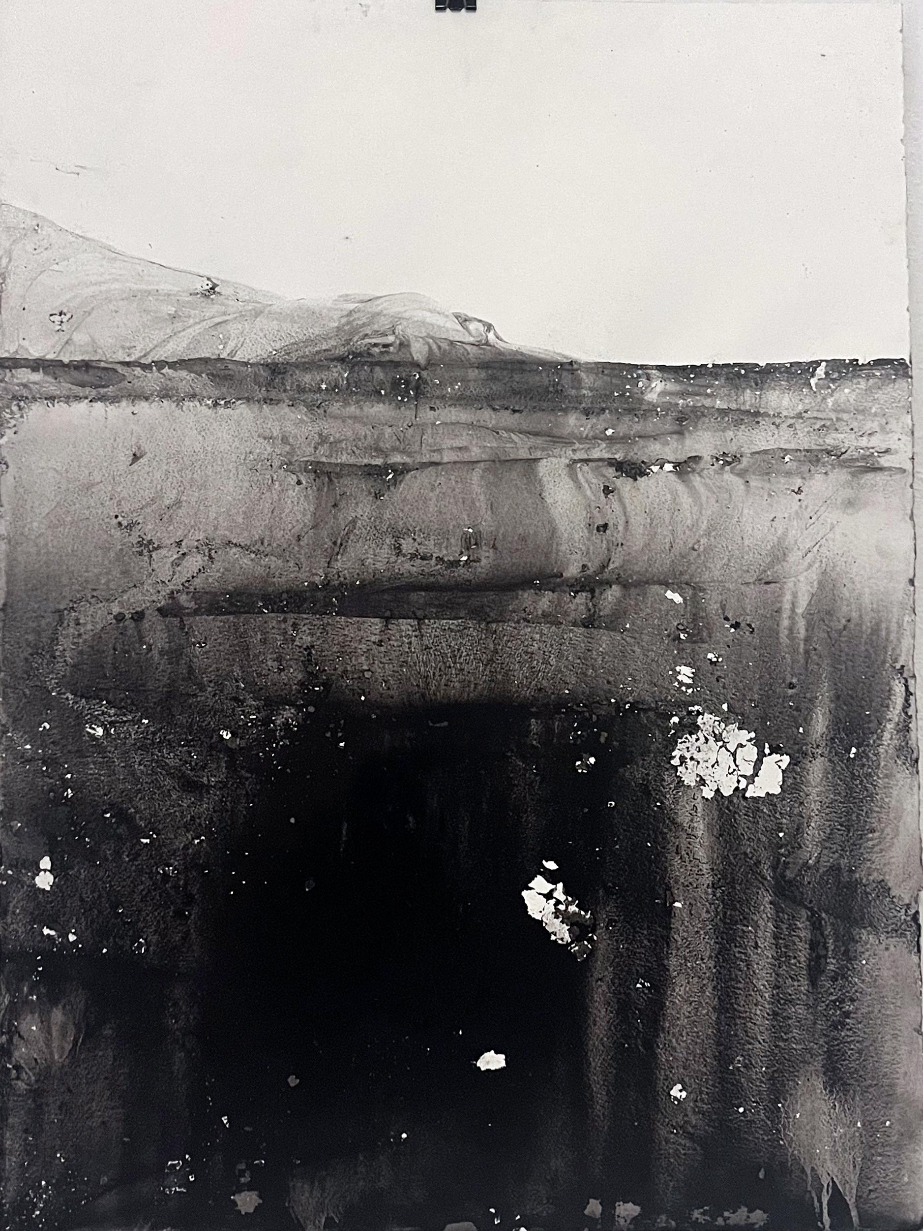 « Paysage B/W » minimaliste sur papier - grande taille fabriqué en Italie