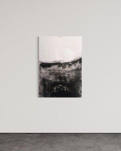 "Landscape B/W" Minimalist Original Art on Paper - Large size Made in Italy