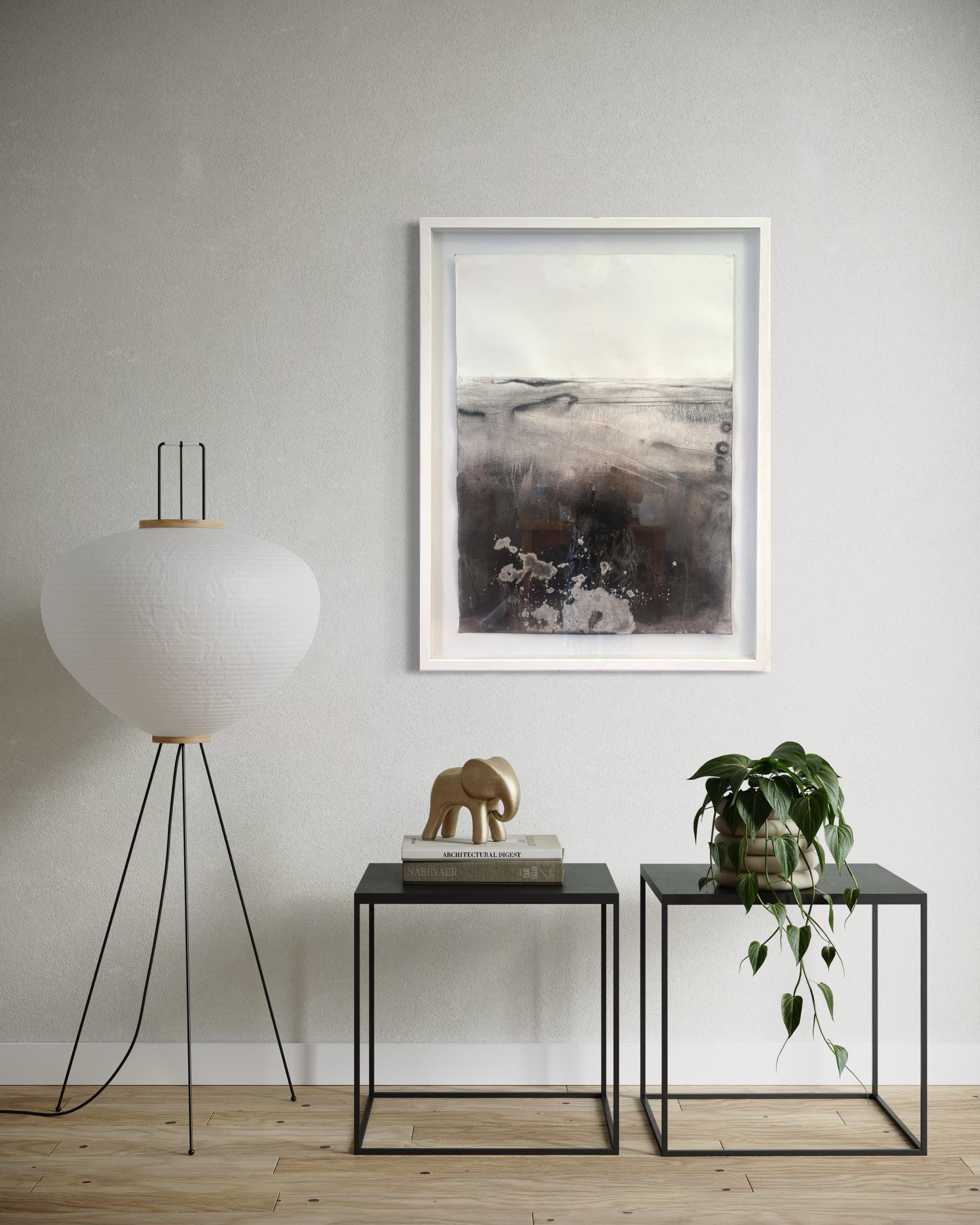 Minimalistische Gemälde „Landscape B/W“ auf Papier  Großformat Made in Italy im Angebot 5