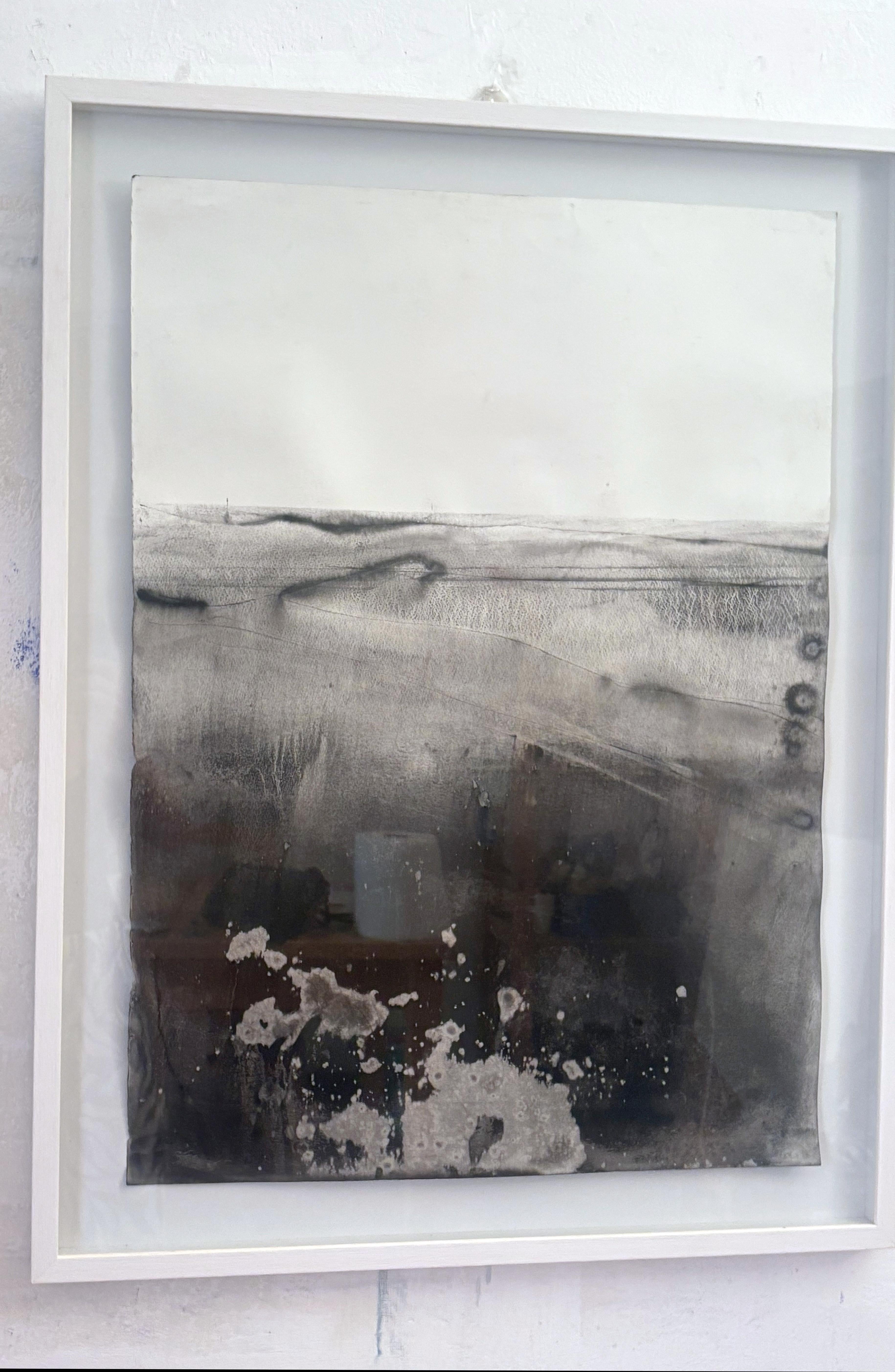 Minimalistische Gemälde „Landscape B/W“ auf Papier  Großformat Made in Italy im Angebot 4