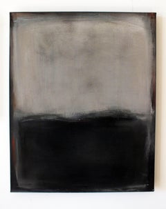 "Landscape" Black an White Abstract painting made in Italy