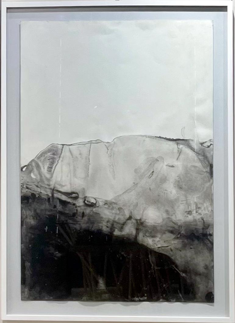 "Landscape" Abstrait noir et blanc Art original Made in Italy