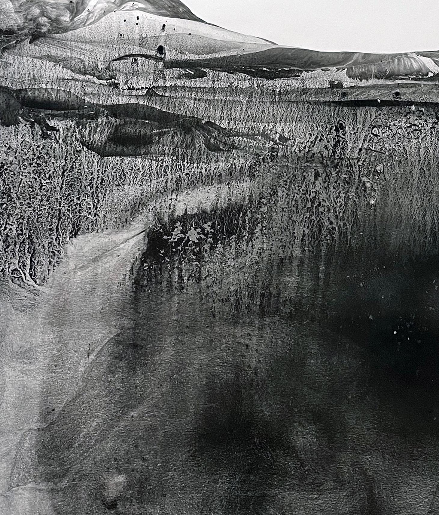 Landschaft BW Abstrakte Zeichnung – Originalkunst, hergestellt in Italien – Painting von Marilina Marchica