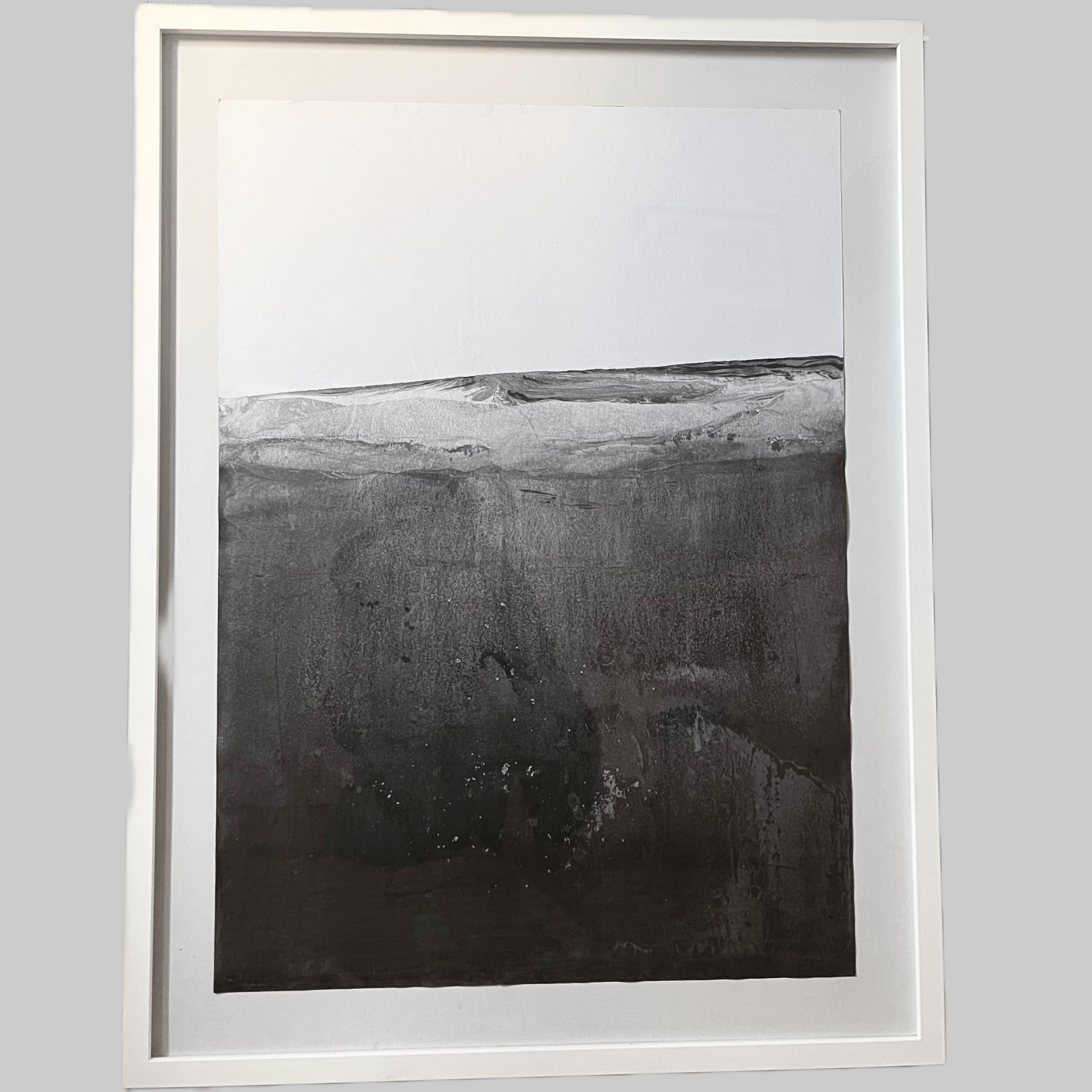 Landscape BW Abstract Drawing Ready to Hang - Original Art Made in Italy For Sale 6