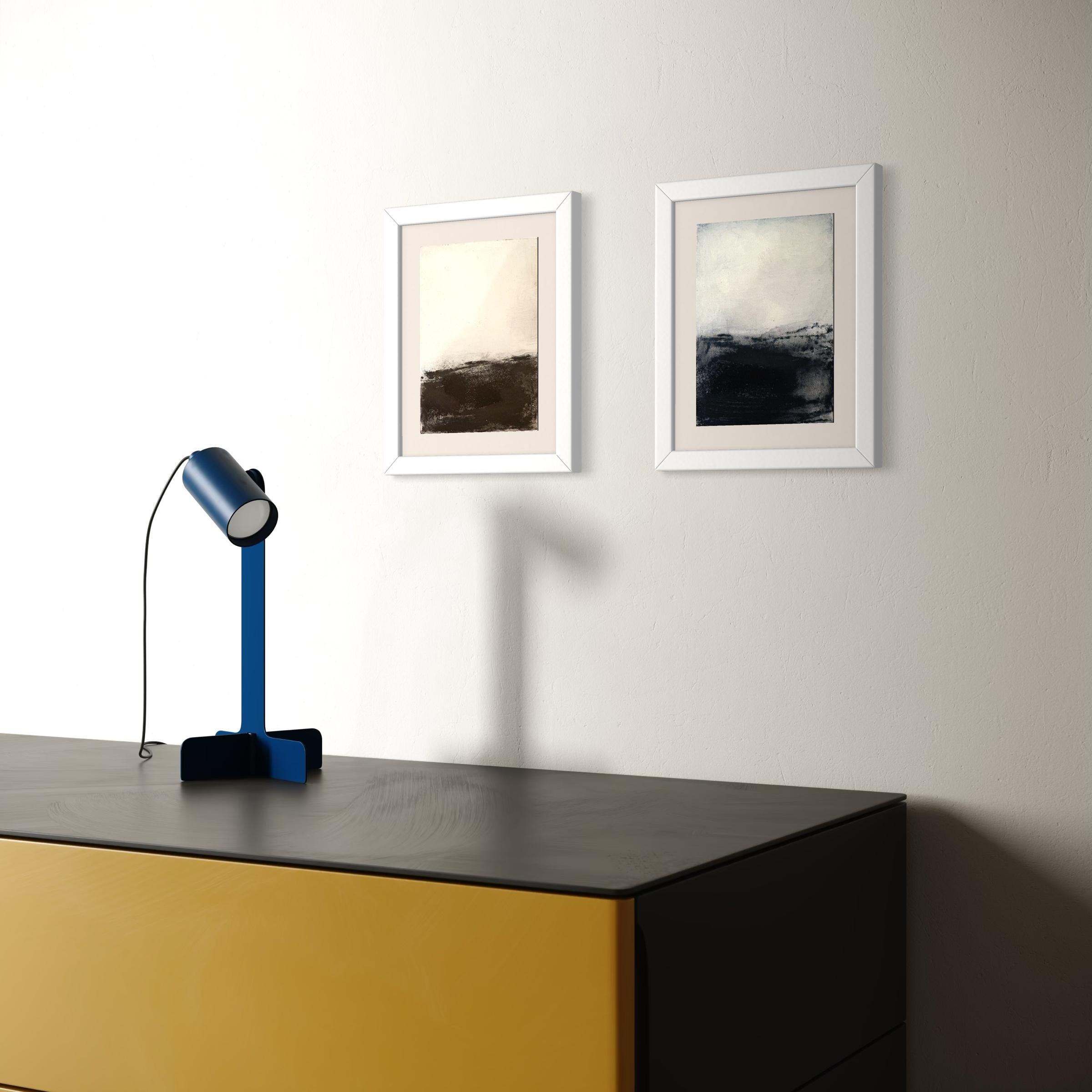 Landschaft BW - Contemporary Minimalist Art Diptychon  Kleinformat 24x18 cm im Angebot 3