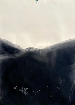 "Paisaje BW" Minimalista Arte Original , Dibujo sobre Papel -Tamaño grande Made in Italy