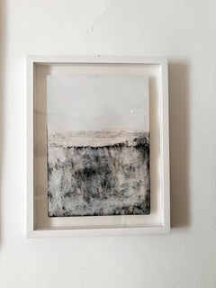 Landscape BW, Original Art on Paper , Framed, Ready to Hang by Marilina Marchica