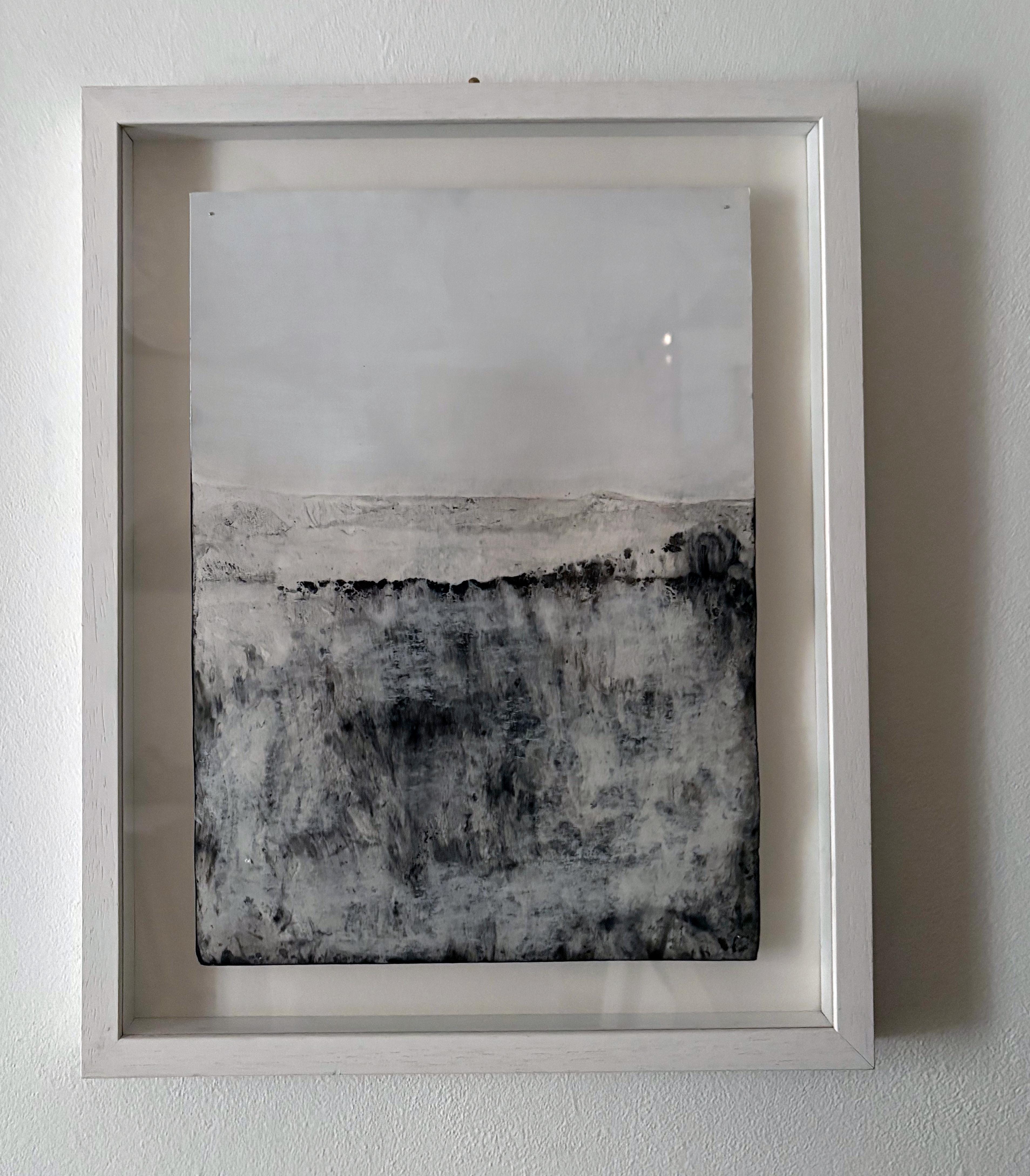 Landscape BW, Original Art on Paper , Framed, Ready to Hang by Marilina Marchica For Sale 4