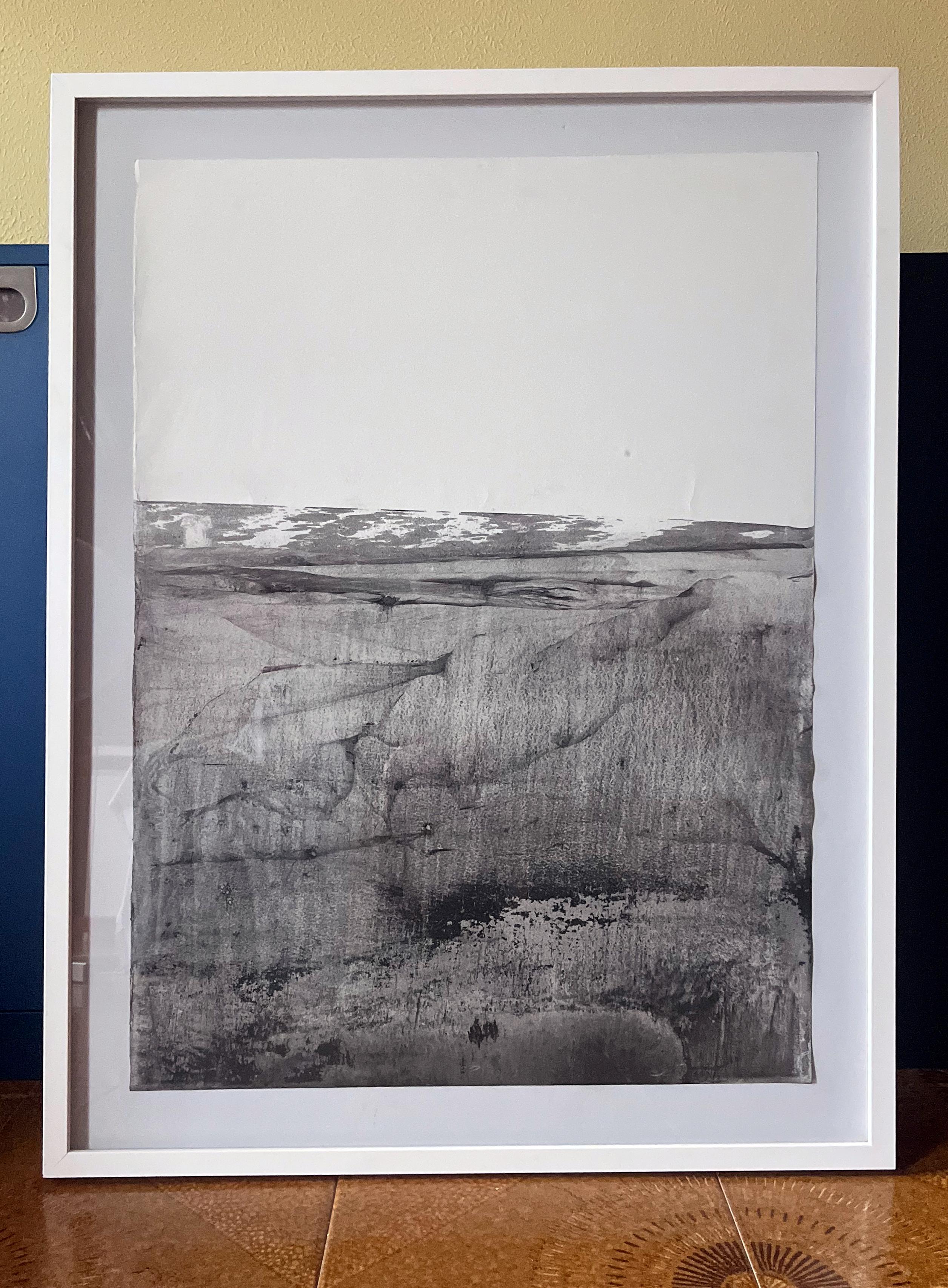 Landschaft BW, Original-Kunst auf Papier, hängefertig, von Marilina Marchica im Angebot 2