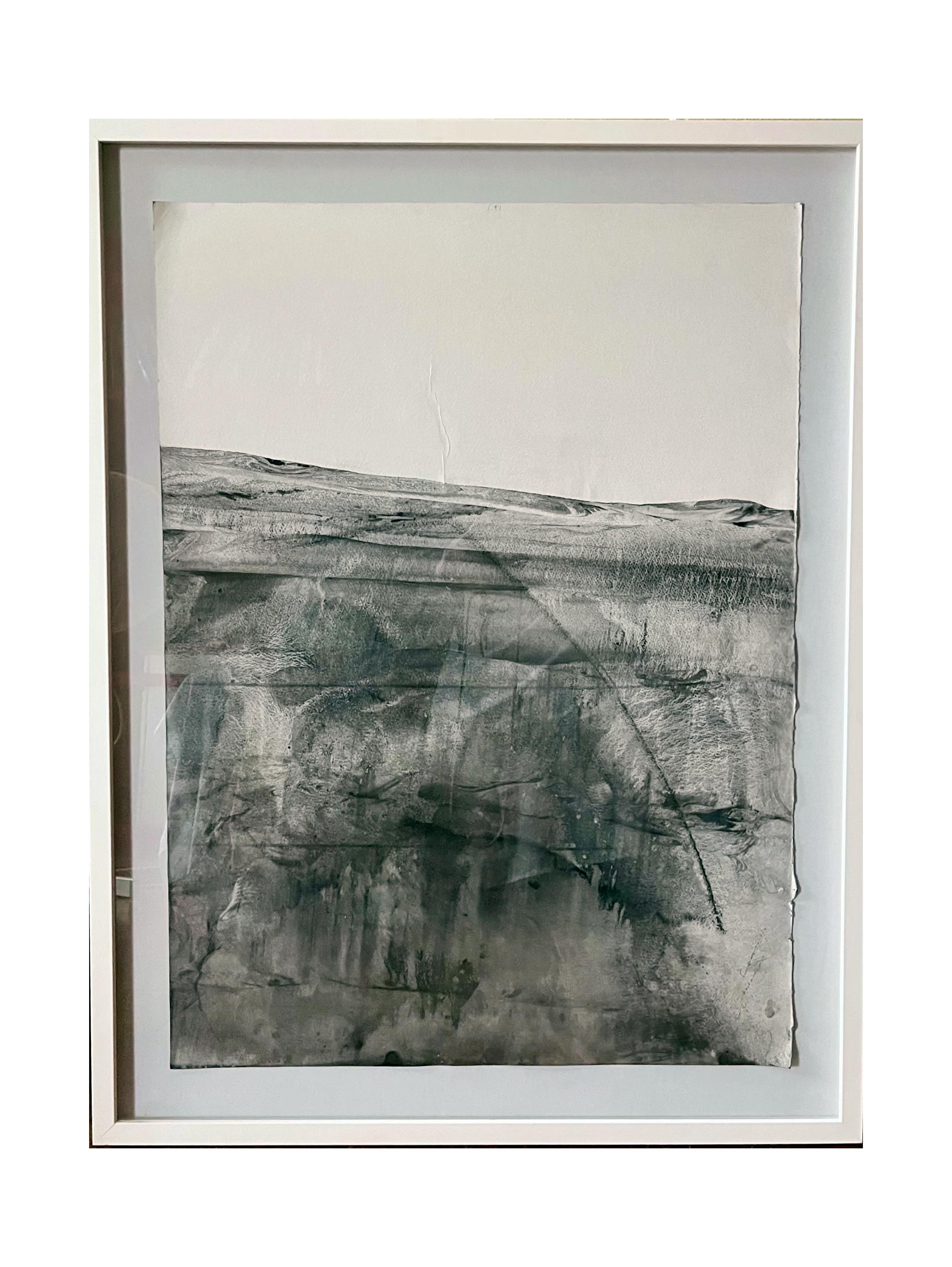 Landschaft BW, Original-Kunst auf Papier, hängefertig, von Marilina Marchica im Angebot 4