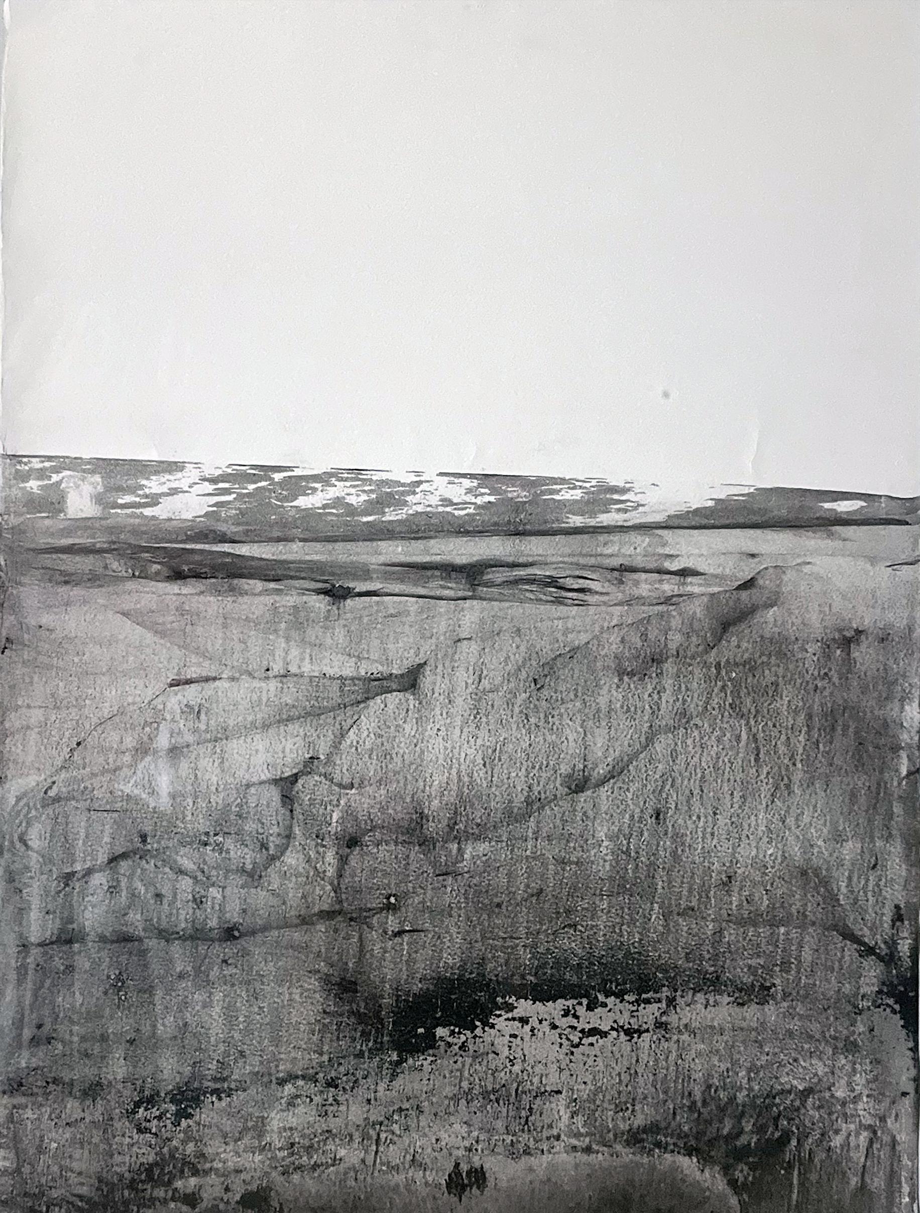 Landschaft BW, Original-Kunst auf Papier, hängefertig, von Marilina Marchica im Angebot 3