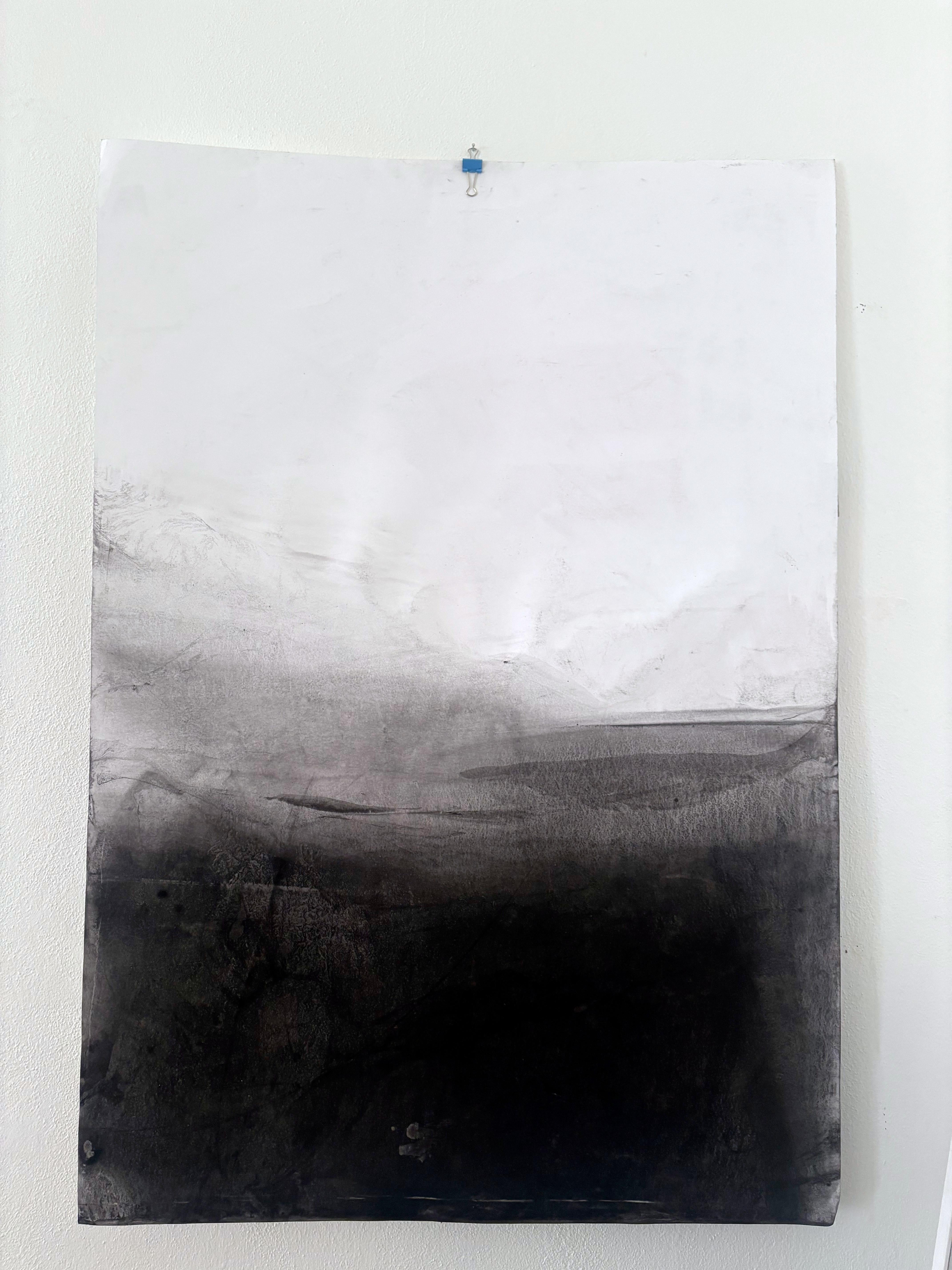 « Paysage BW », dessin original, art abstrait fabriqué en Italie - Marilina Marchica en vente 9