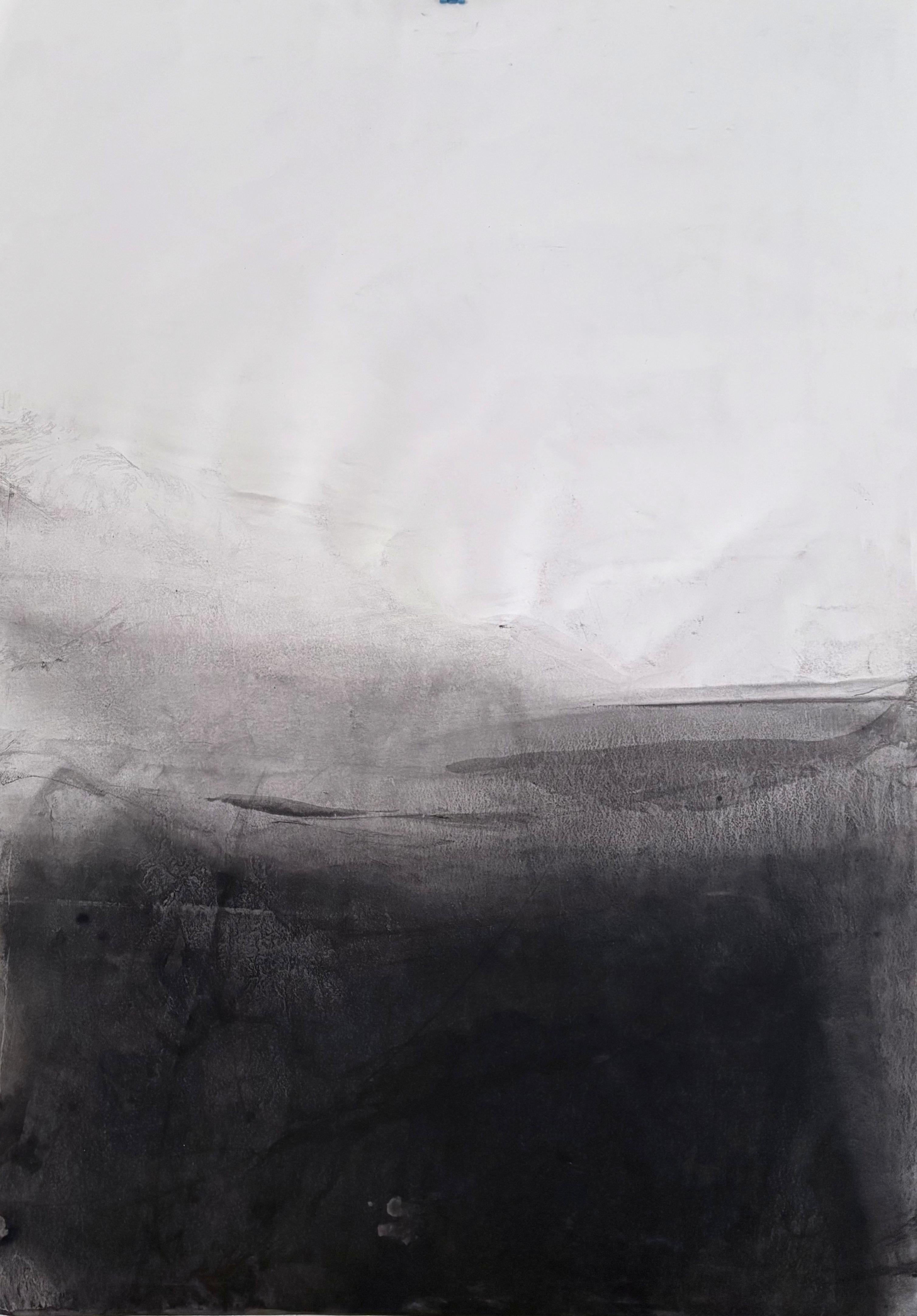 « Paysage BW », dessin original, art abstrait fabriqué en Italie - Marilina Marchica en vente 1