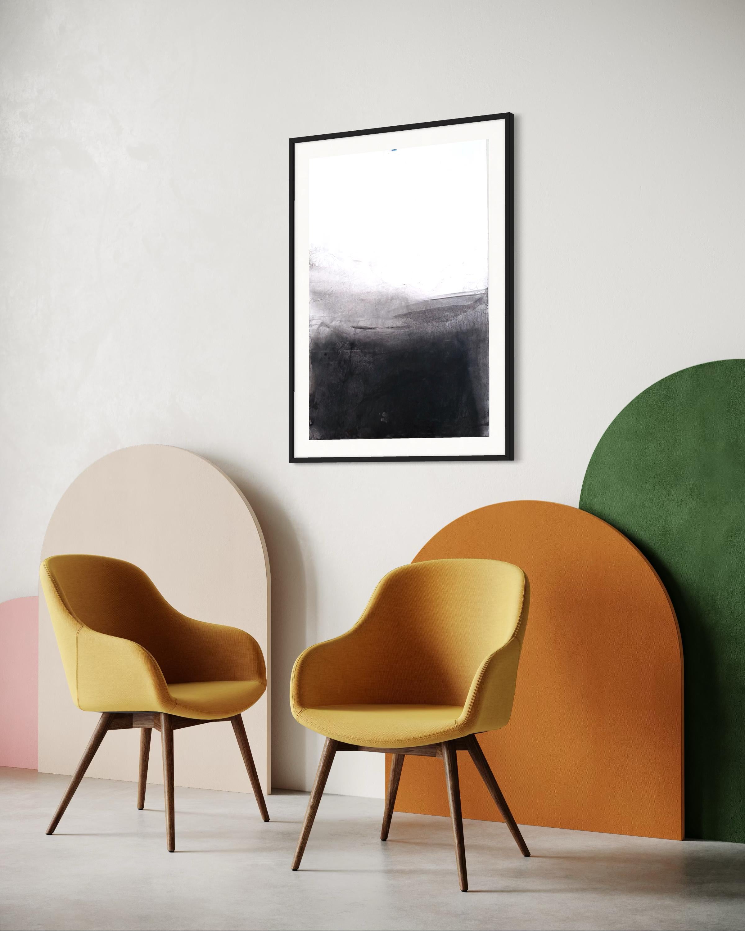 « Paysage BW », dessin original, art abstrait fabriqué en Italie - Marilina Marchica en vente 6