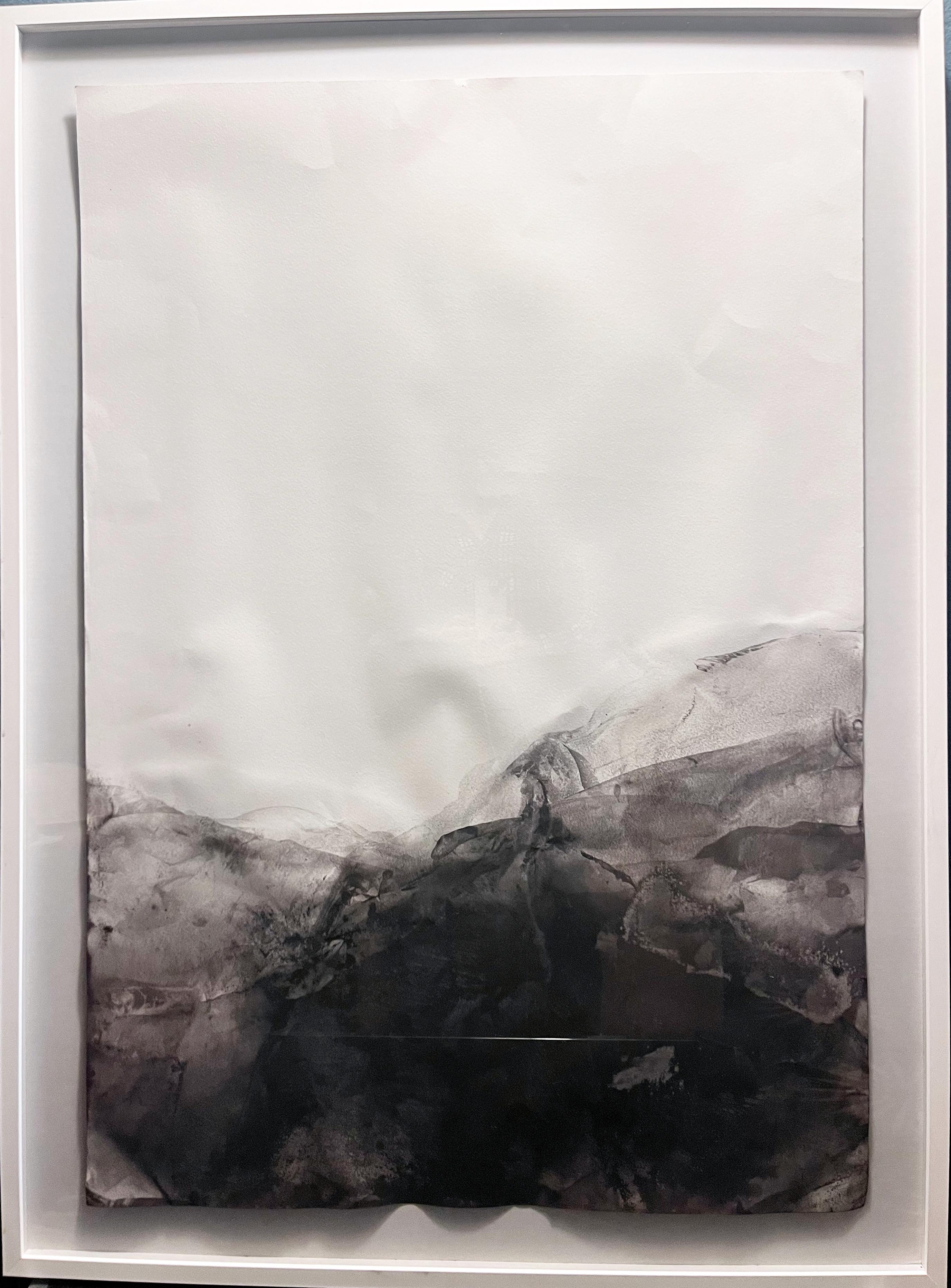 Paesaggio BW  Disegno originale di grandi dimensioni, unico nel suo genere 1