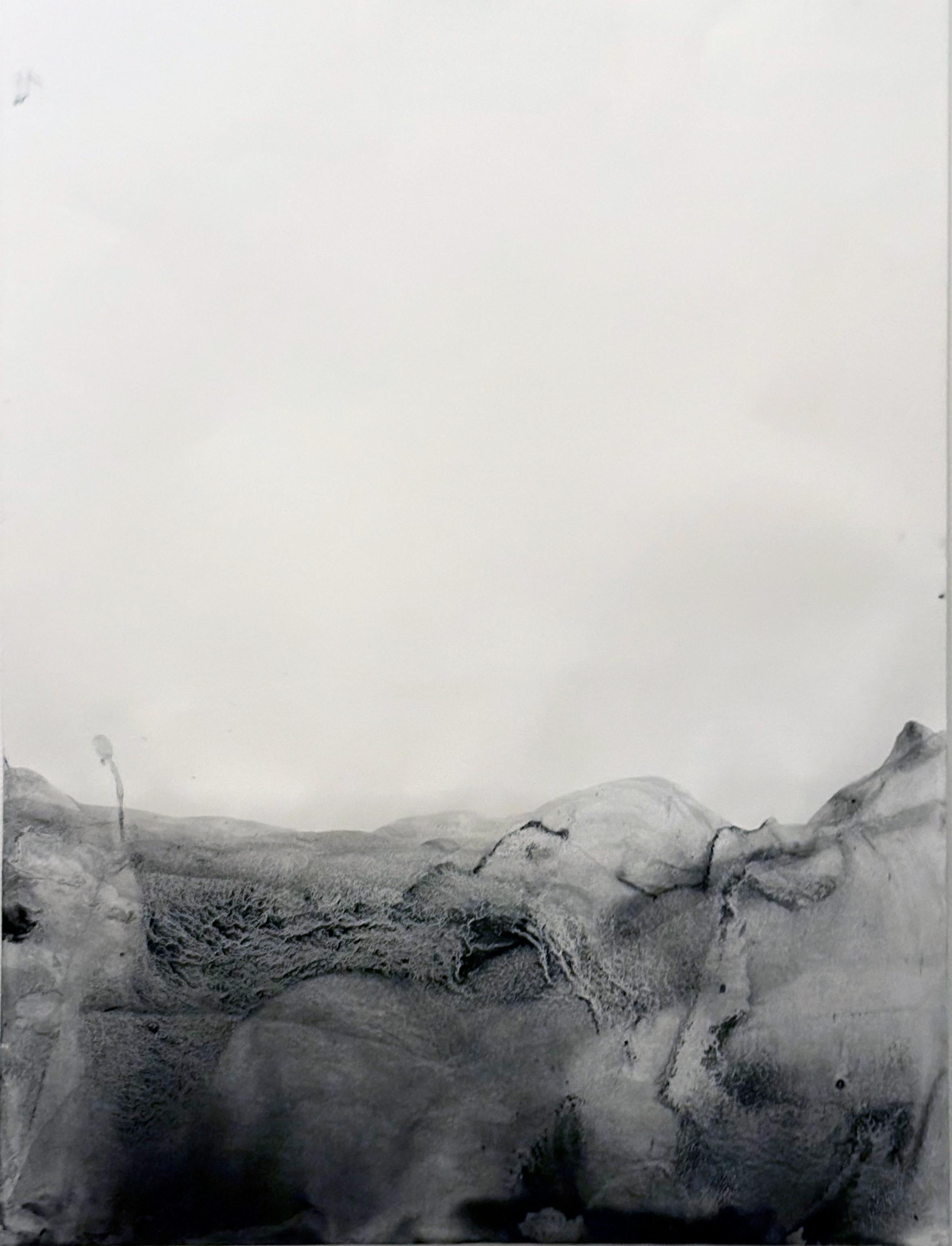 Paisaje BW  Original  Dibujo de paisaje tamaño grande , por Marilina Marchica