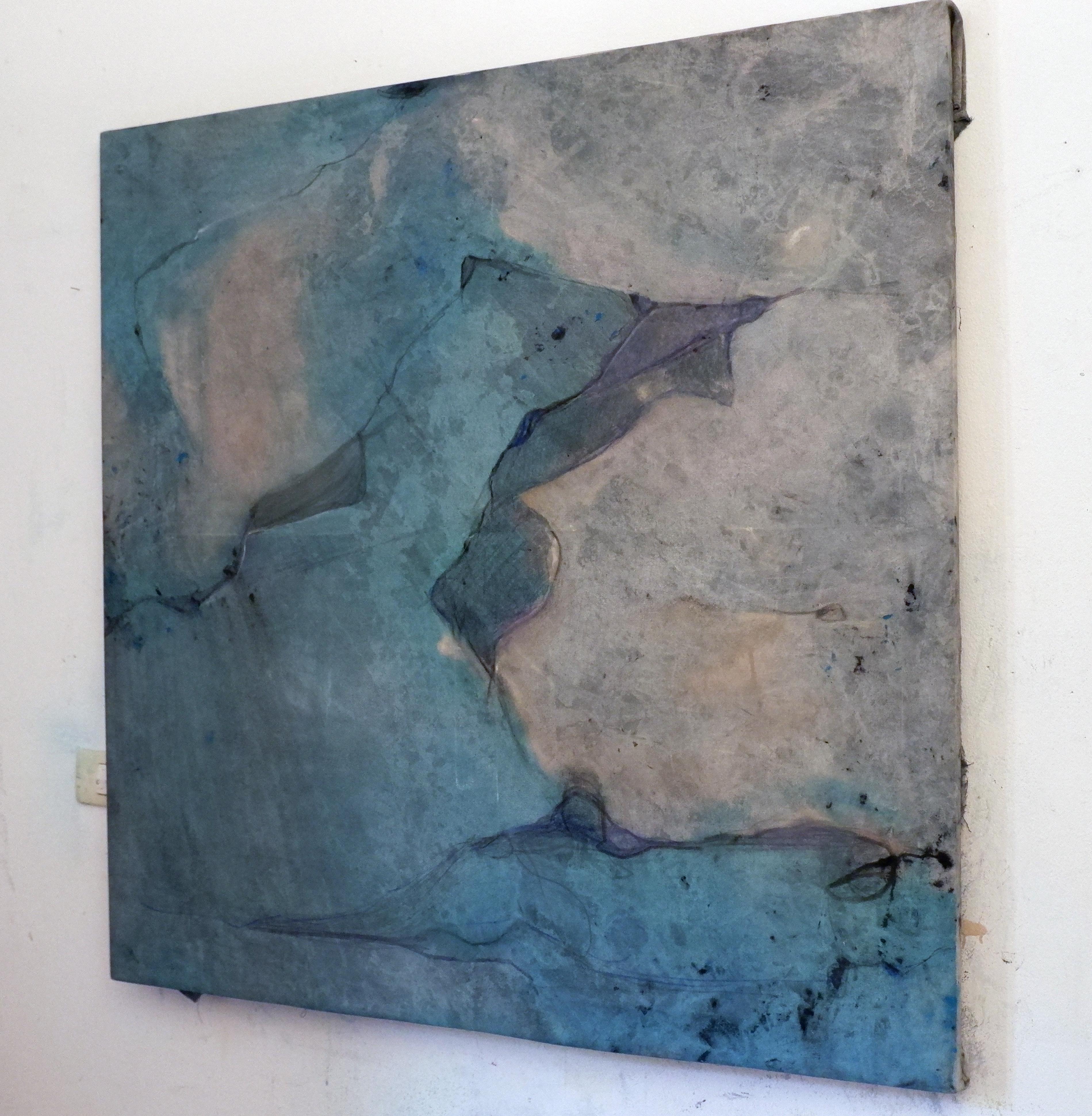 Landschaft - Abstrakt  Ölgemälde – Großformatige Original-Kunst, hergestellt in Italien (Grau), Abstract Painting, von Marilina Marchica
