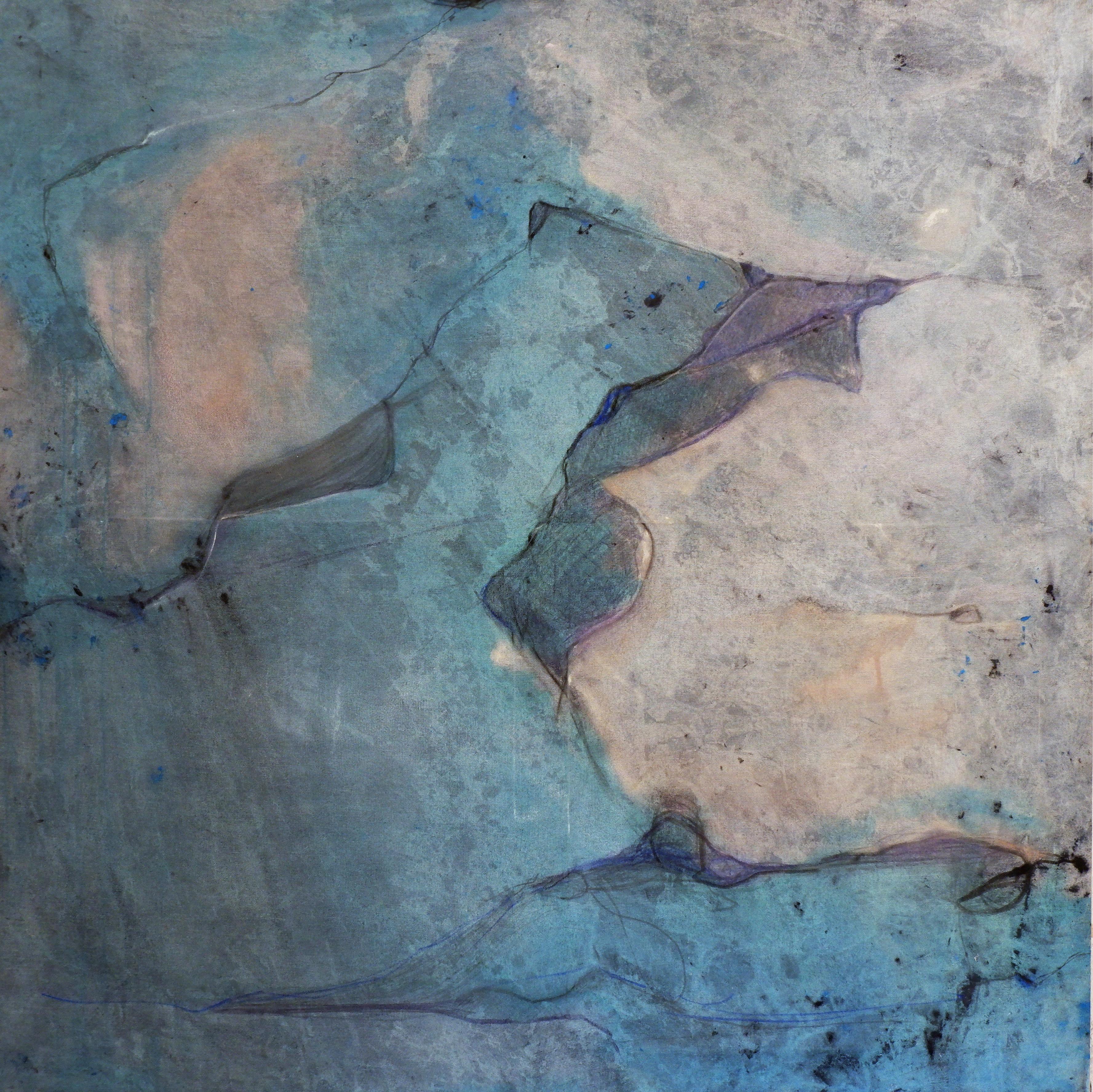 "Paisaje" Cuadro abstracto, gran formato, paisaje marino por Marilina Marchica Italia