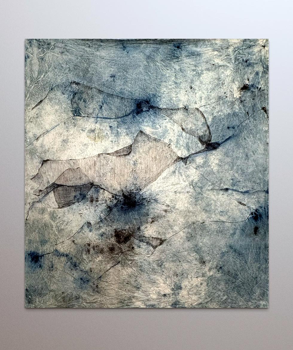 Paysage, grande œuvre d'art, peinture OIL sur toile de coton fabriquée en Italie en vente 1