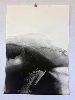 Paesaggio, disegno originale in nero  su carta , Made in Italy Di Marilina Marchica