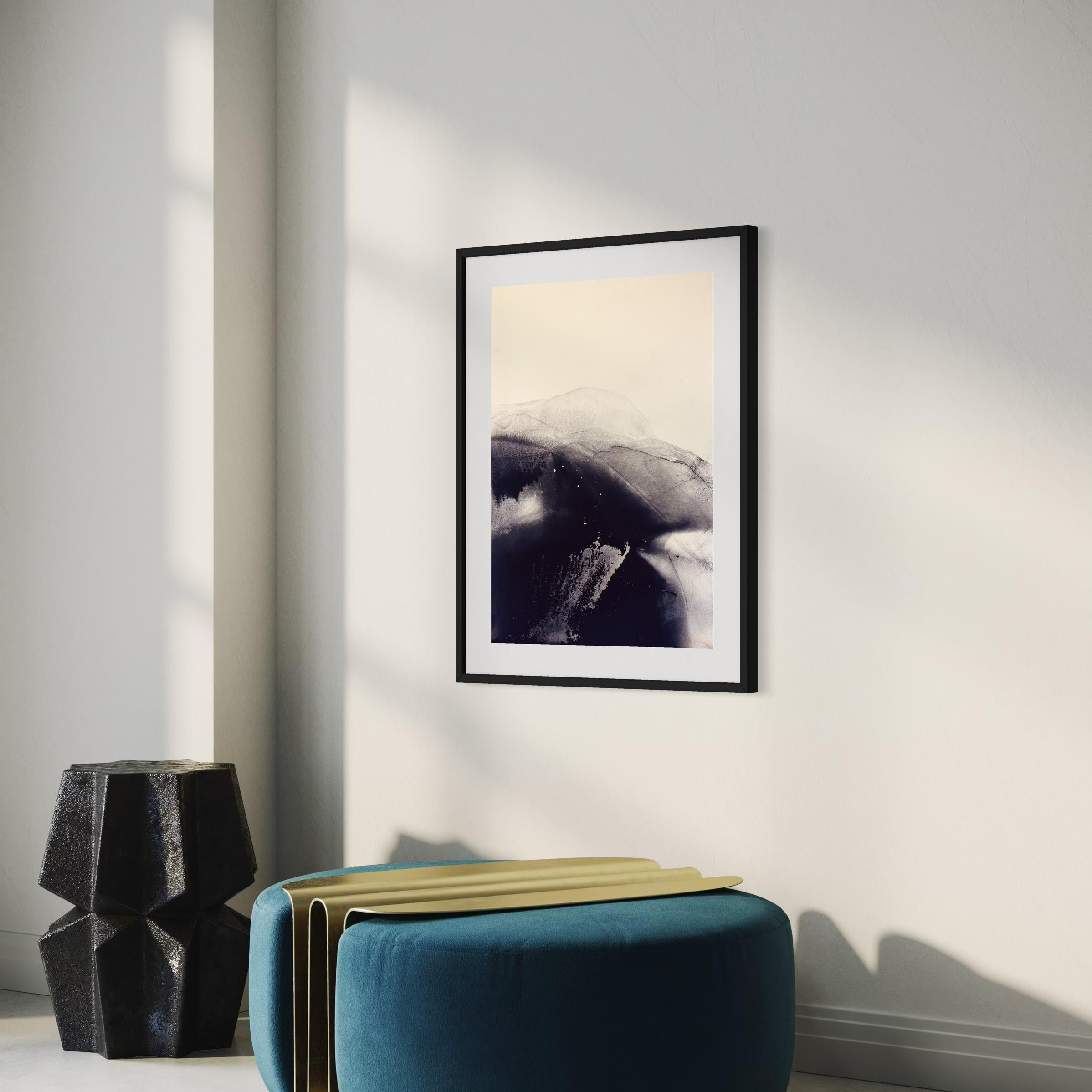 Landscape, Original Black Drawing  on Paper , Made in Italy By Marilina Marchica For Sale 5