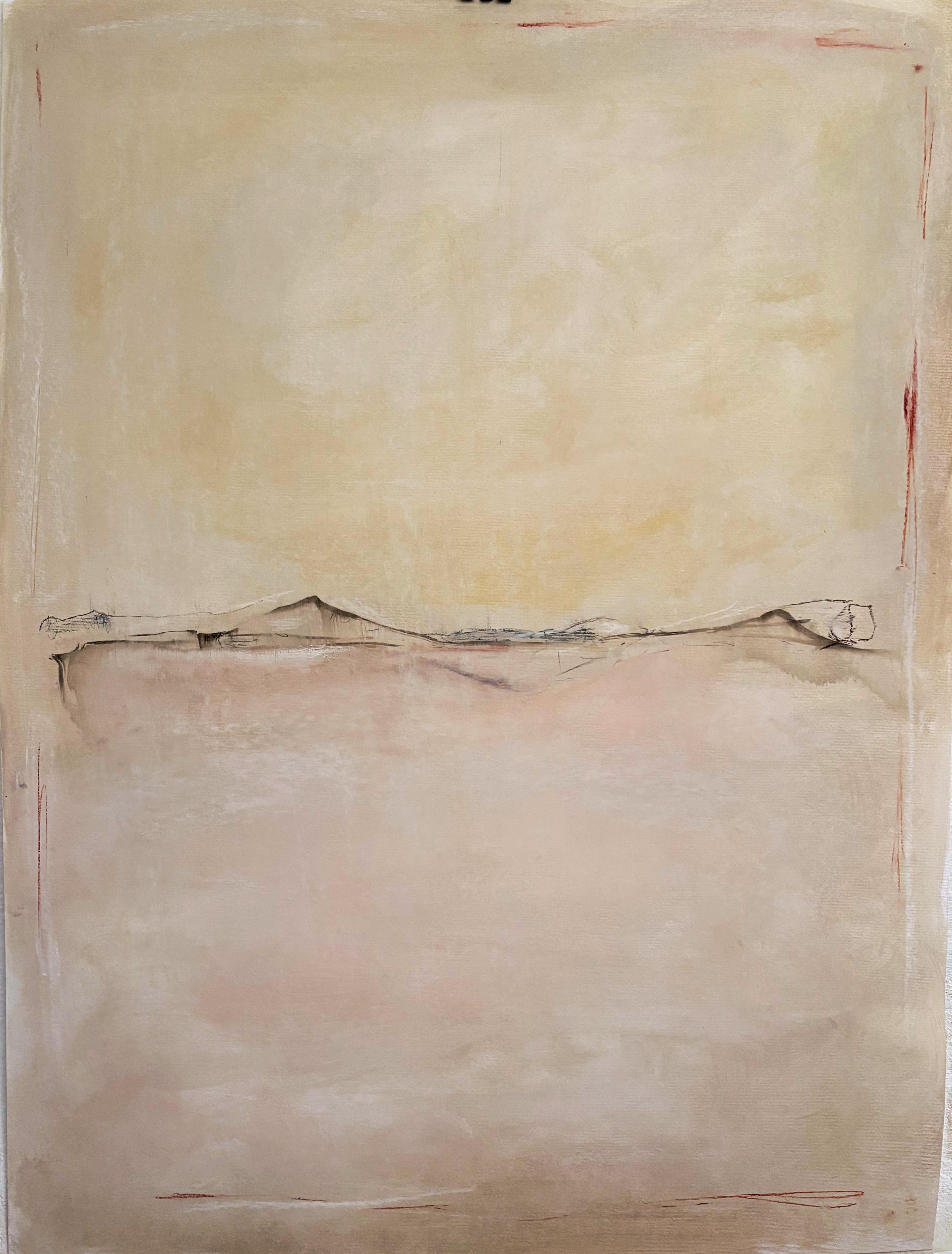 Paisaje, Óleo original sobre papel , Único en su género Gran formato, Made in Italy en venta 7