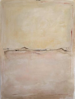 Landscape, Original Oil Paint on Paper , One of a kind Large size, Made in Italy