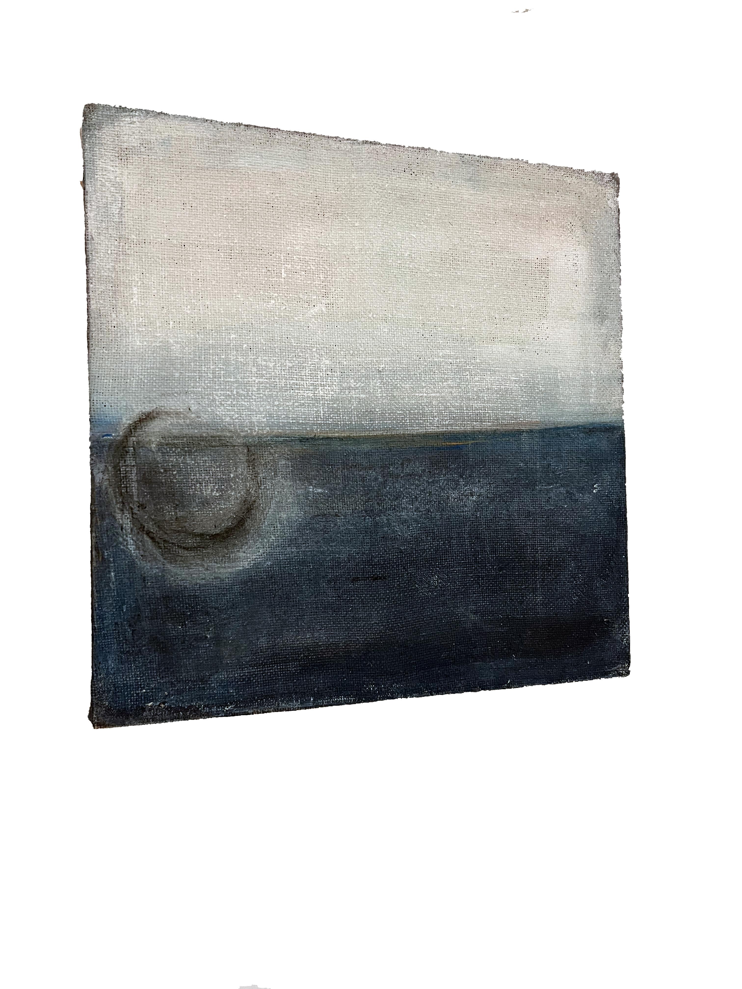 Landschaft Originalfarbe  auf jutefarbener Leinwand – von Marilina Marchica 2