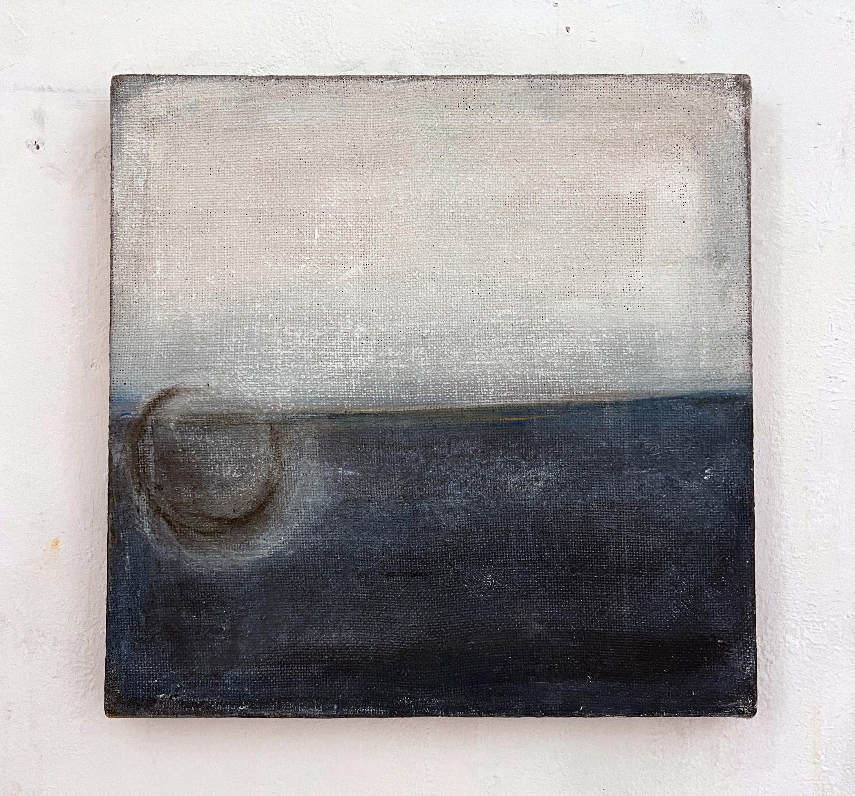 Landschaft Originalfarbe  auf jutefarbener Leinwand – von Marilina Marchica 4