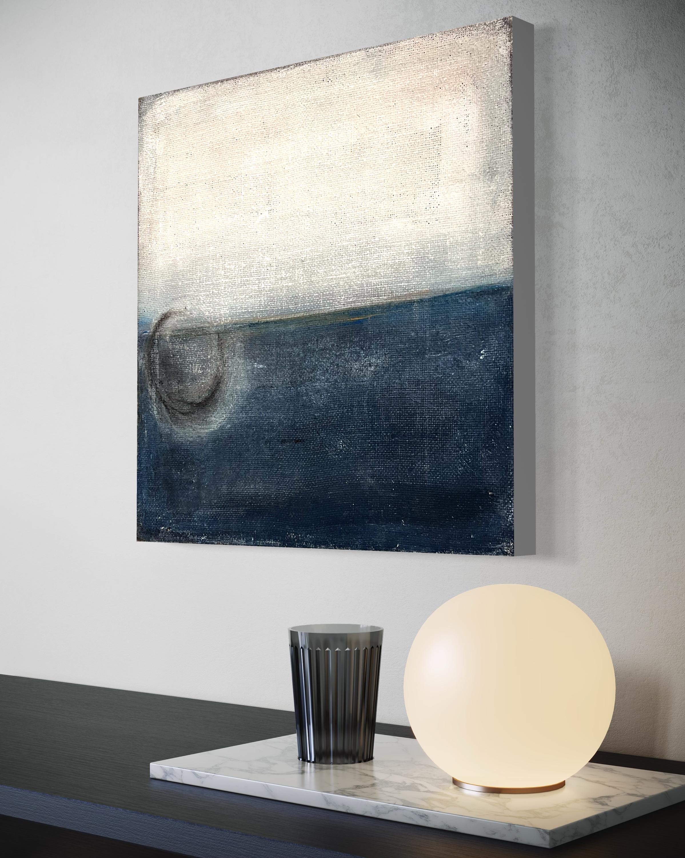 Landschaft Originalfarbe  auf jutefarbener Leinwand – von Marilina Marchica 5