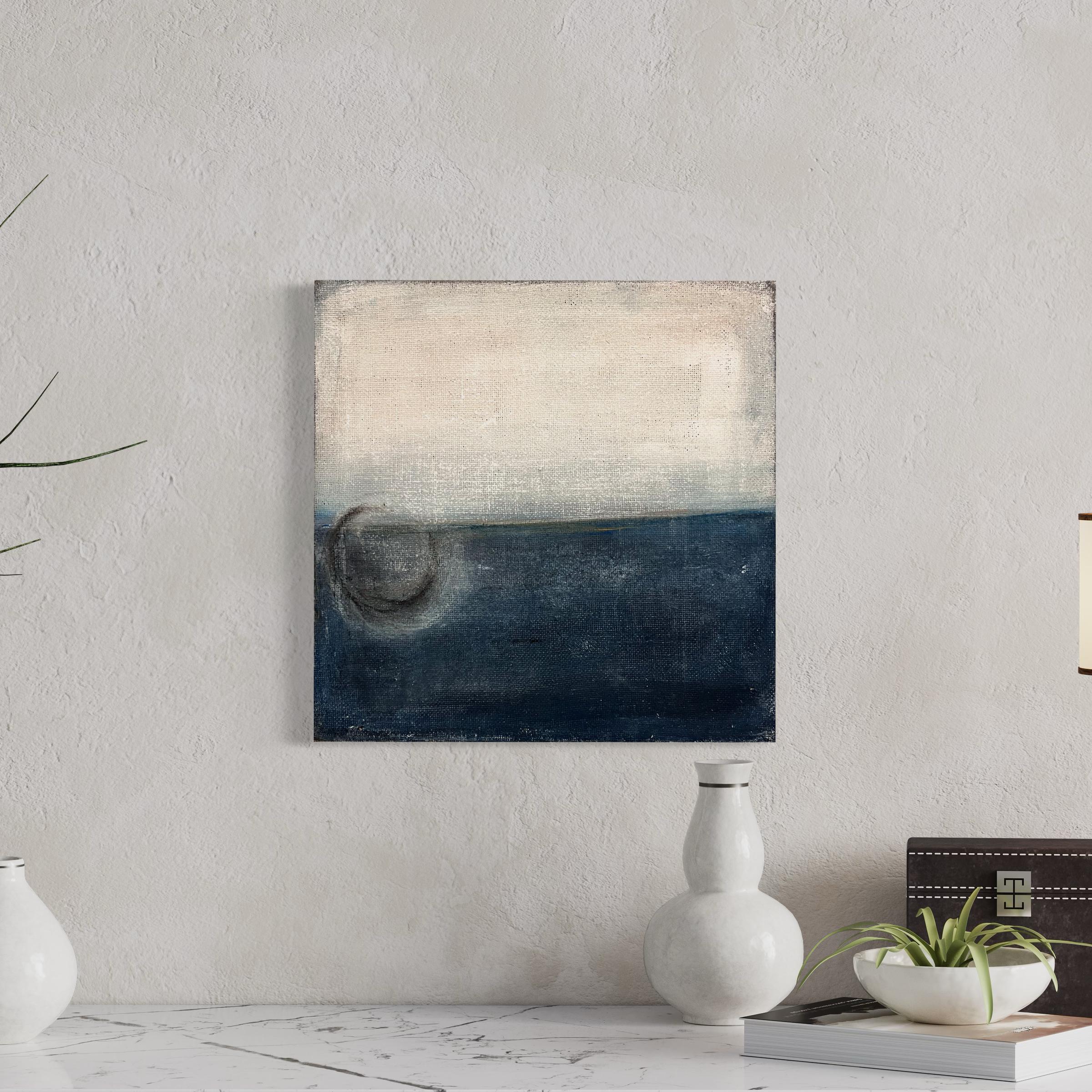 Landschaft Originalfarbe  auf jutefarbener Leinwand – von Marilina Marchica 7