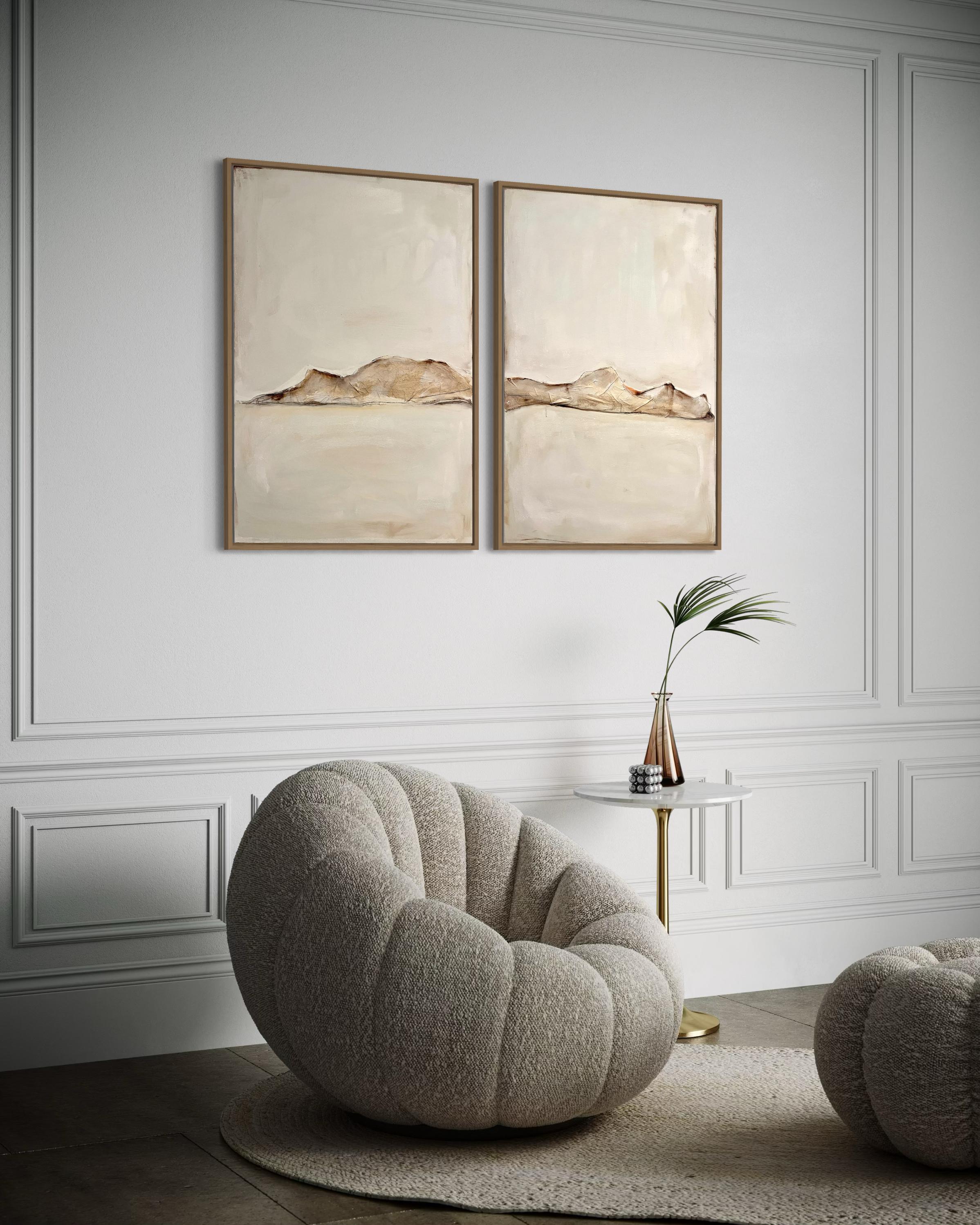 Paesaggio, pittura ad olio originale,  dittico, Made in Italy Di Marilina Marchica 7