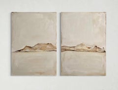 Paesaggio, pittura ad olio originale,  dittico, Made in Italy Di Marilina Marchica