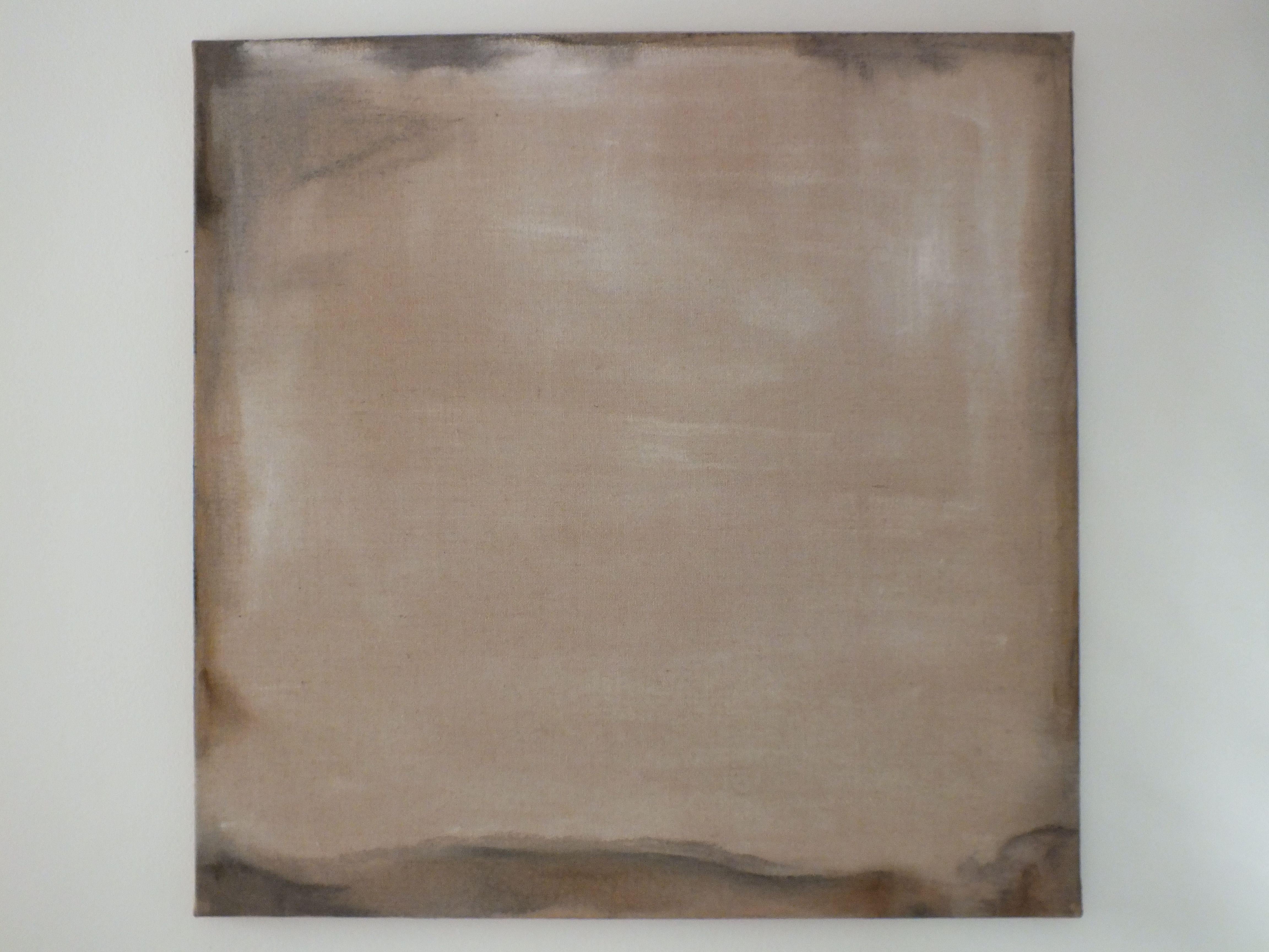 Paesaggio #27, Pittura, Olio su tela - Abstract Painting Grigio di Marilina Marchica