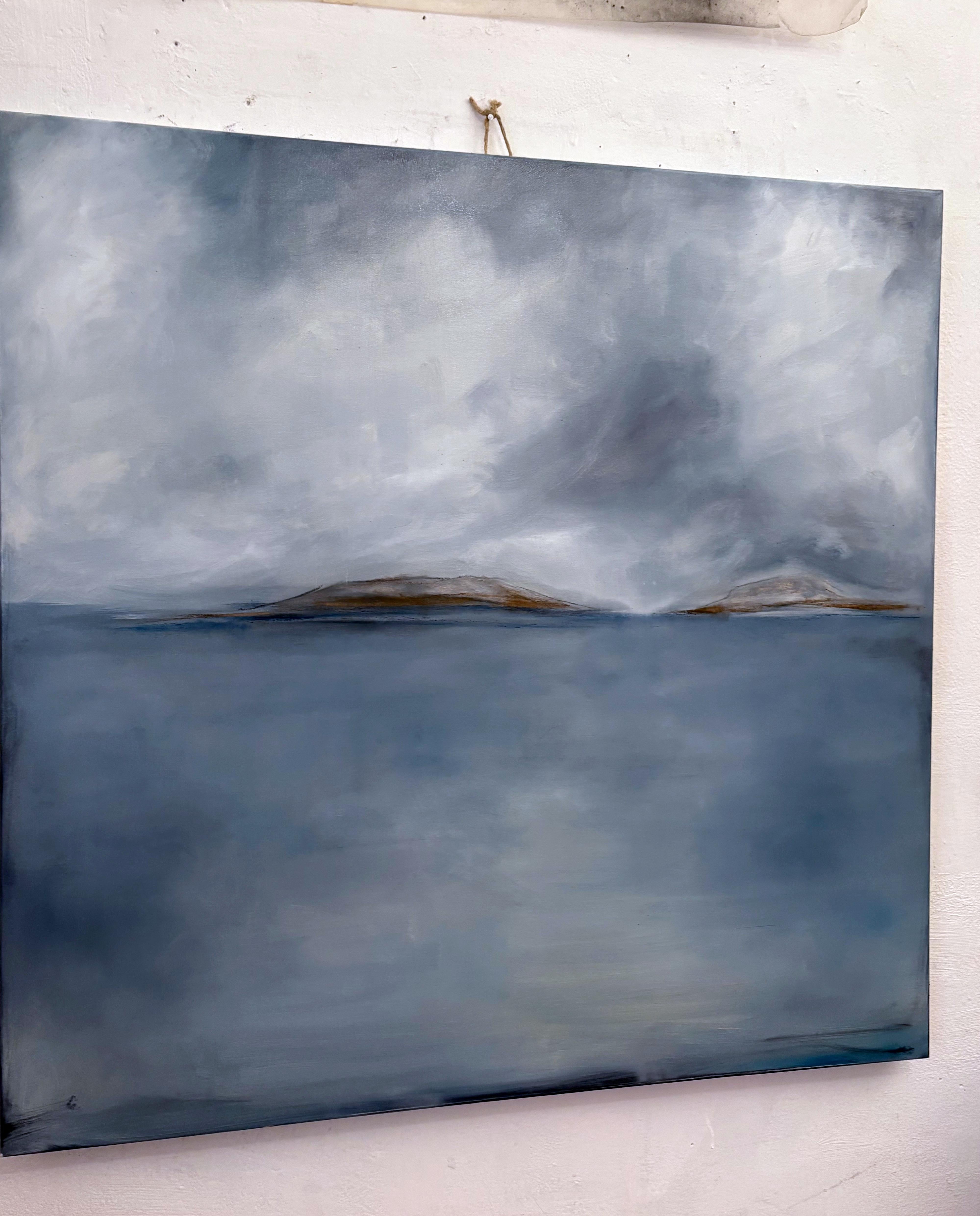 Landscape, Seascape Oil on Canvas Paint, Ready to hang , Original Art - Contemporary Painting by Marilina Marchica